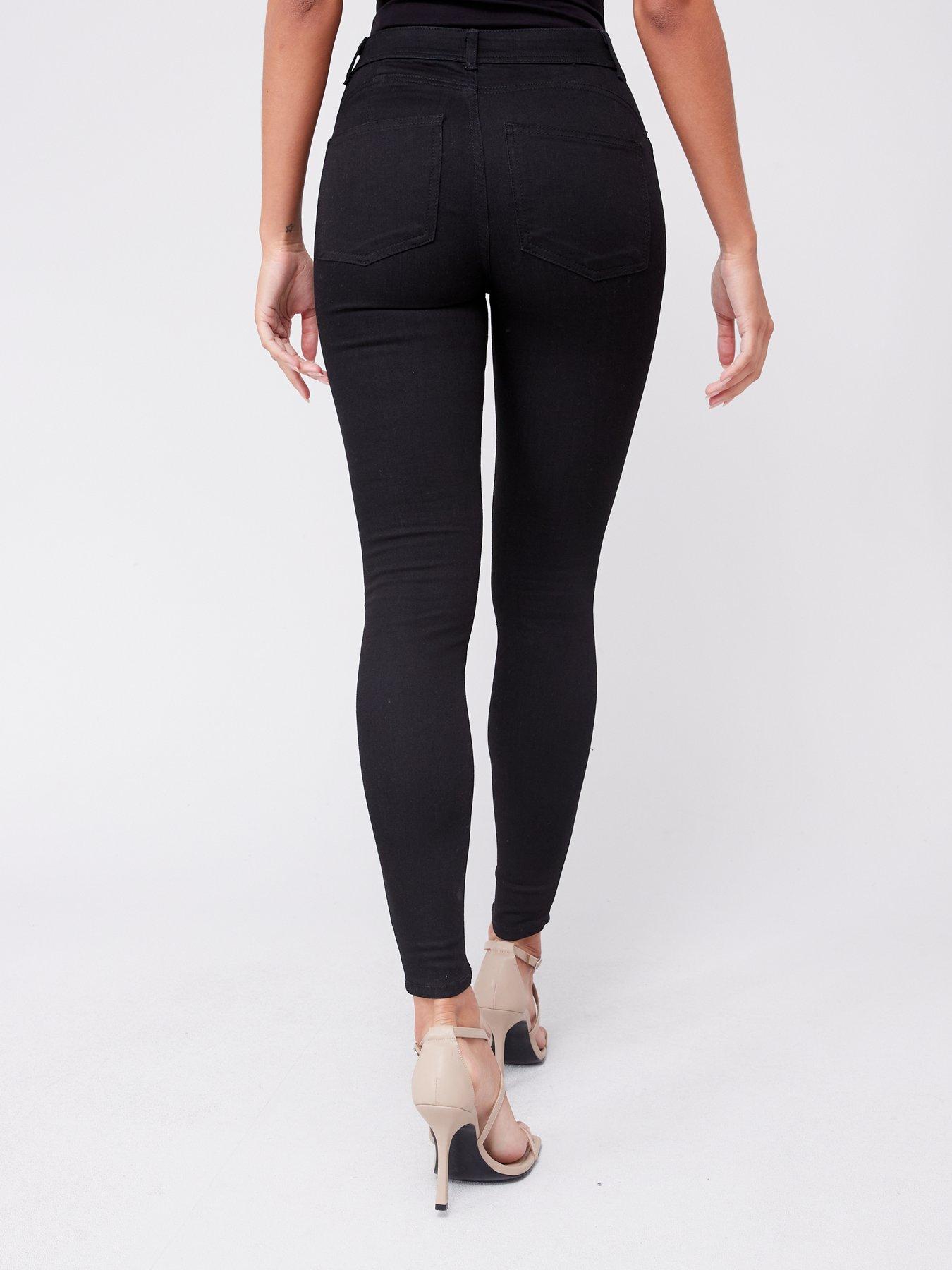 Image 2 of 6 of V by Very Sienna High Waist Sculpt Skinny Jean - Black