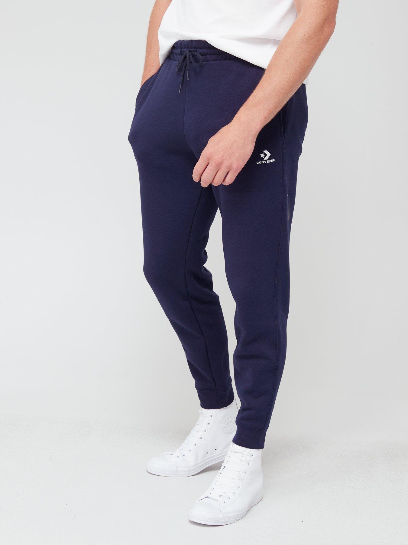 Embroidered Star Chevron Pants Navy
