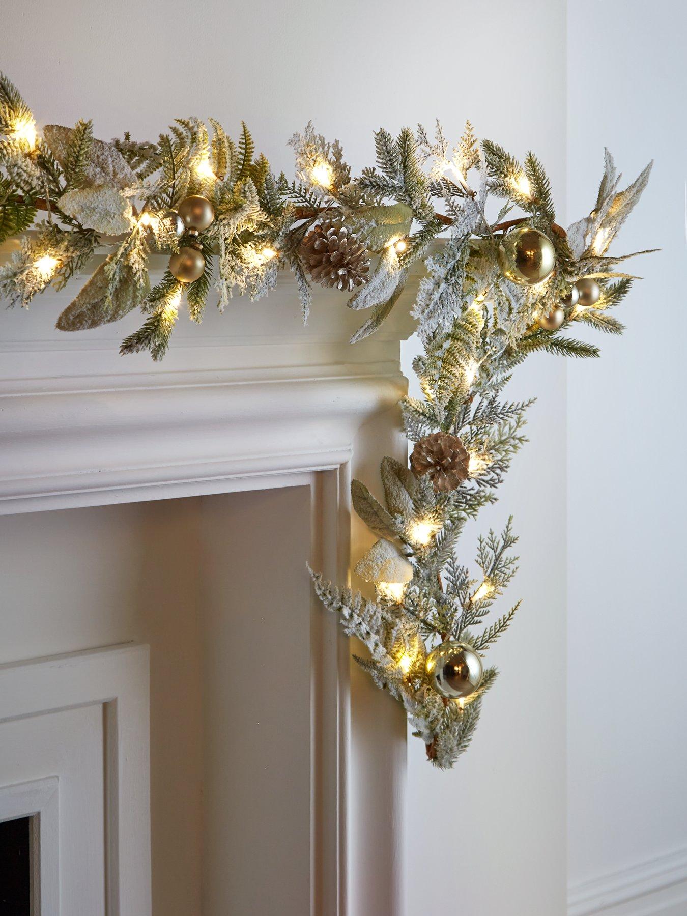 Pre lit christmas deals garland