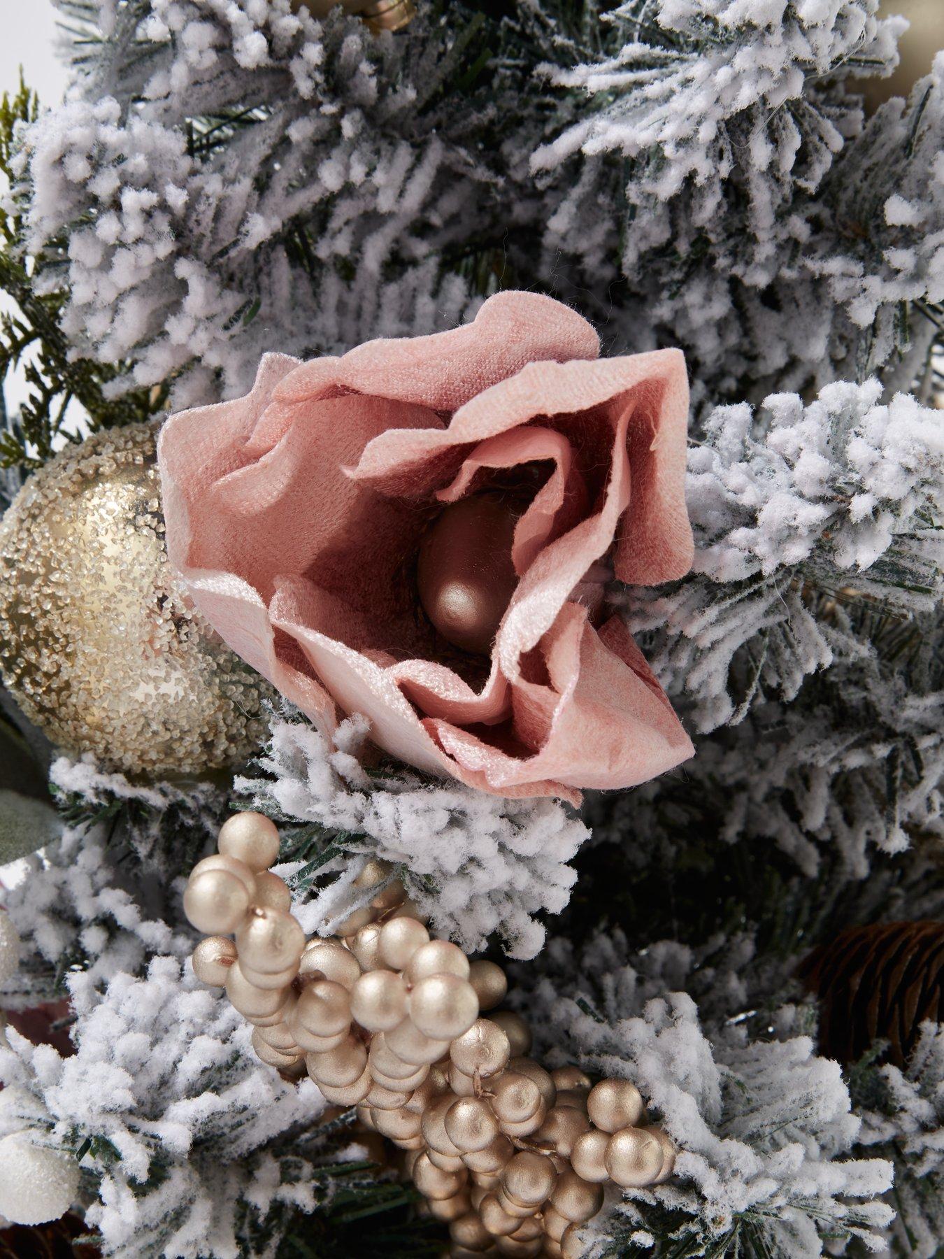 Image 3 of 5 of Very Home Frosted Rose Table Top Tree