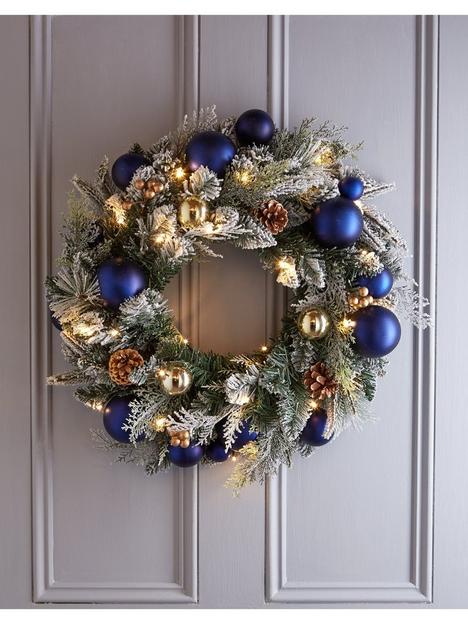 glam-pre-lit-christmas-wreath-60-cm