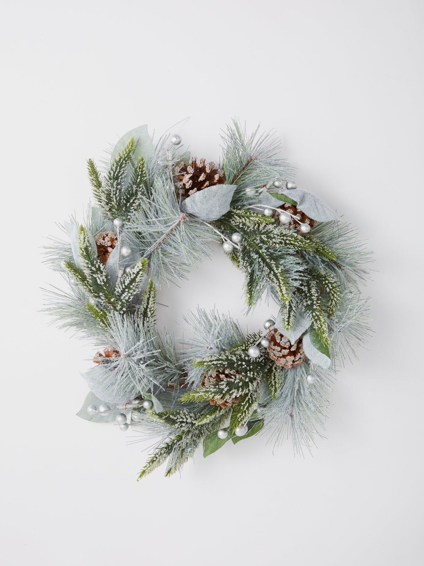 very-home-pinecones-pre-lit-christmas-wreath-45-cmstillFront