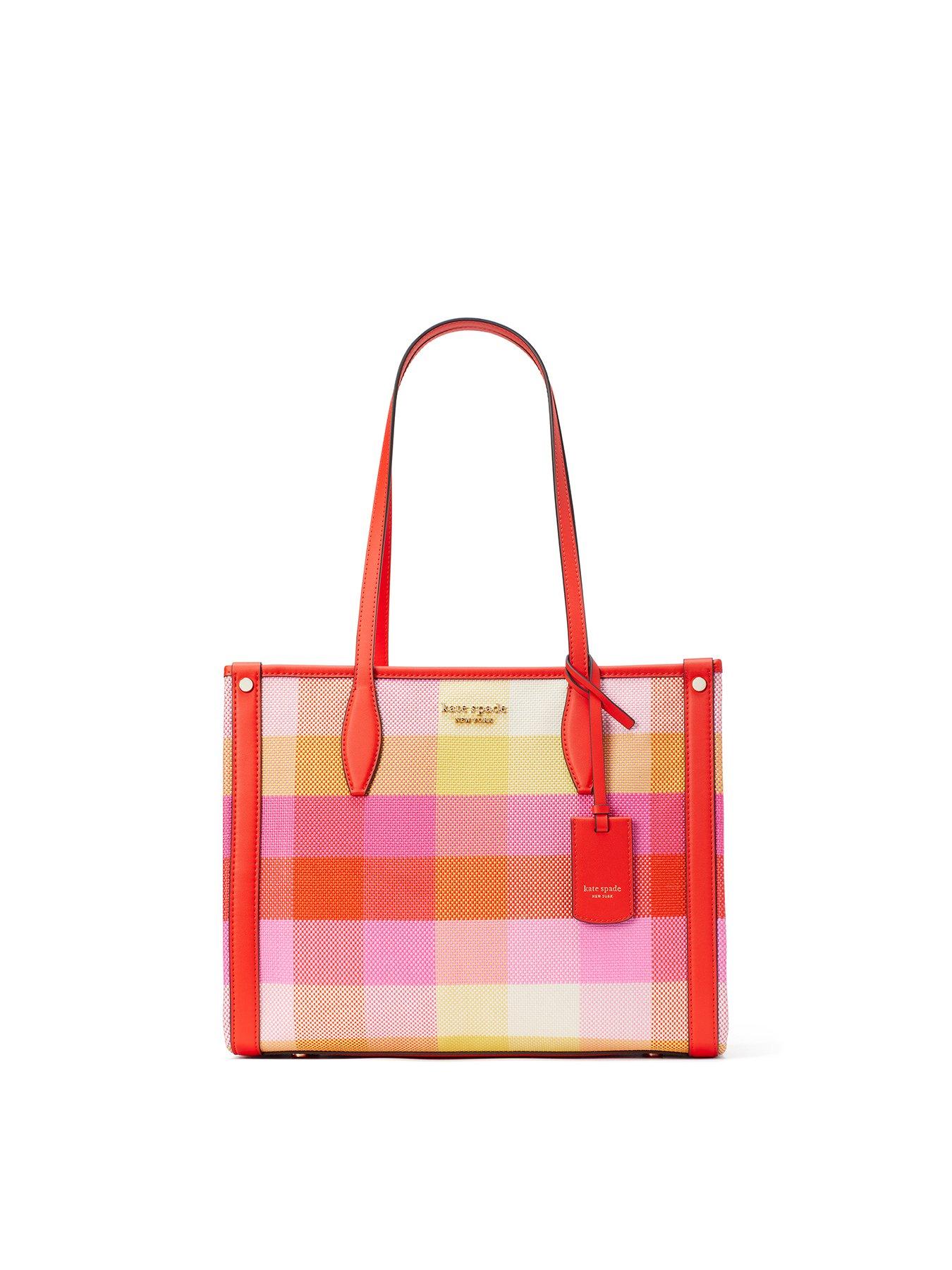 KATE SPADE Market Madras Check Tote Bag - Red/Multi | Very Ireland