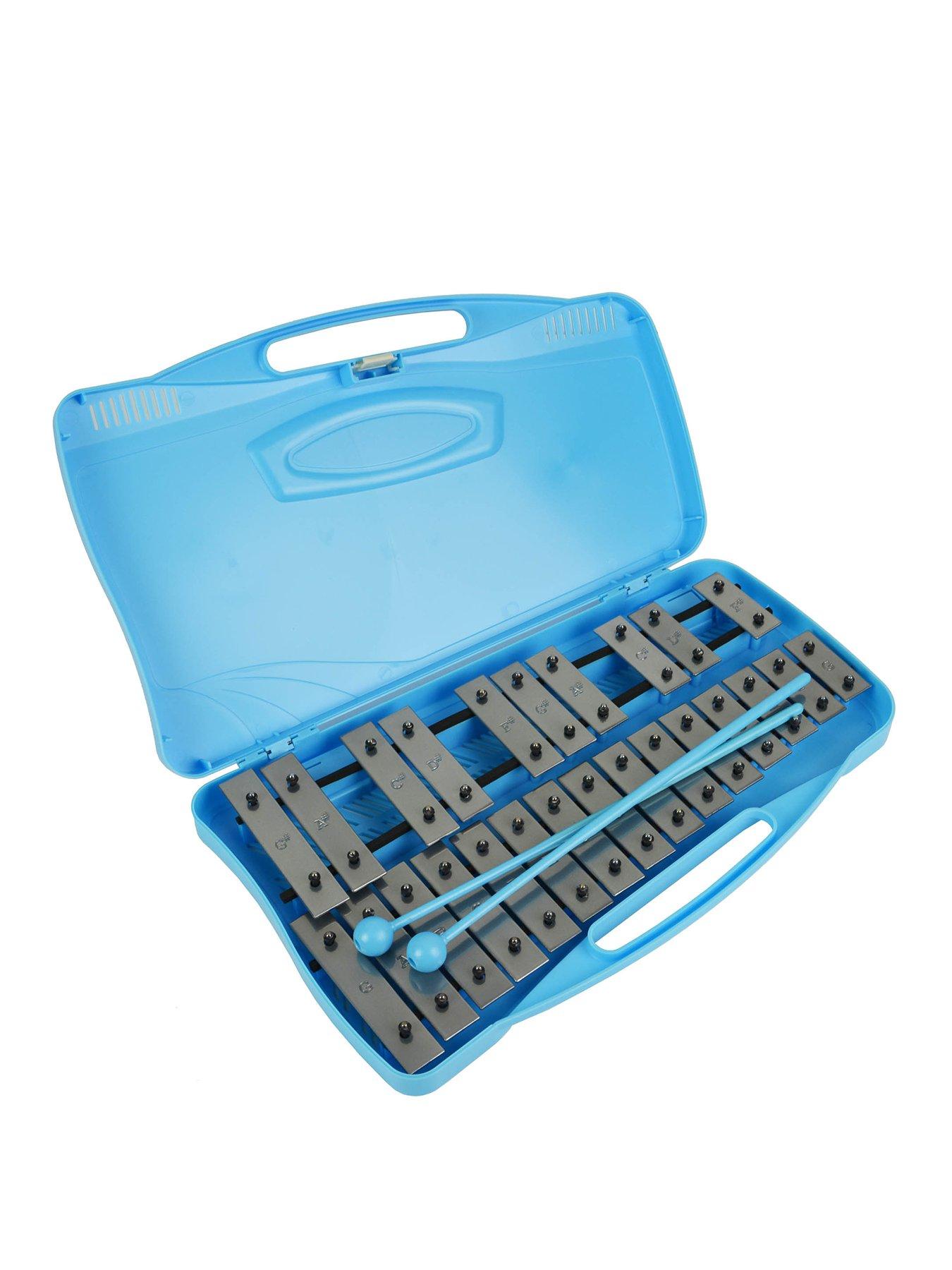 undefined A-Star 25 Note Chromatic Glockenspiel Blue with Silver Keys