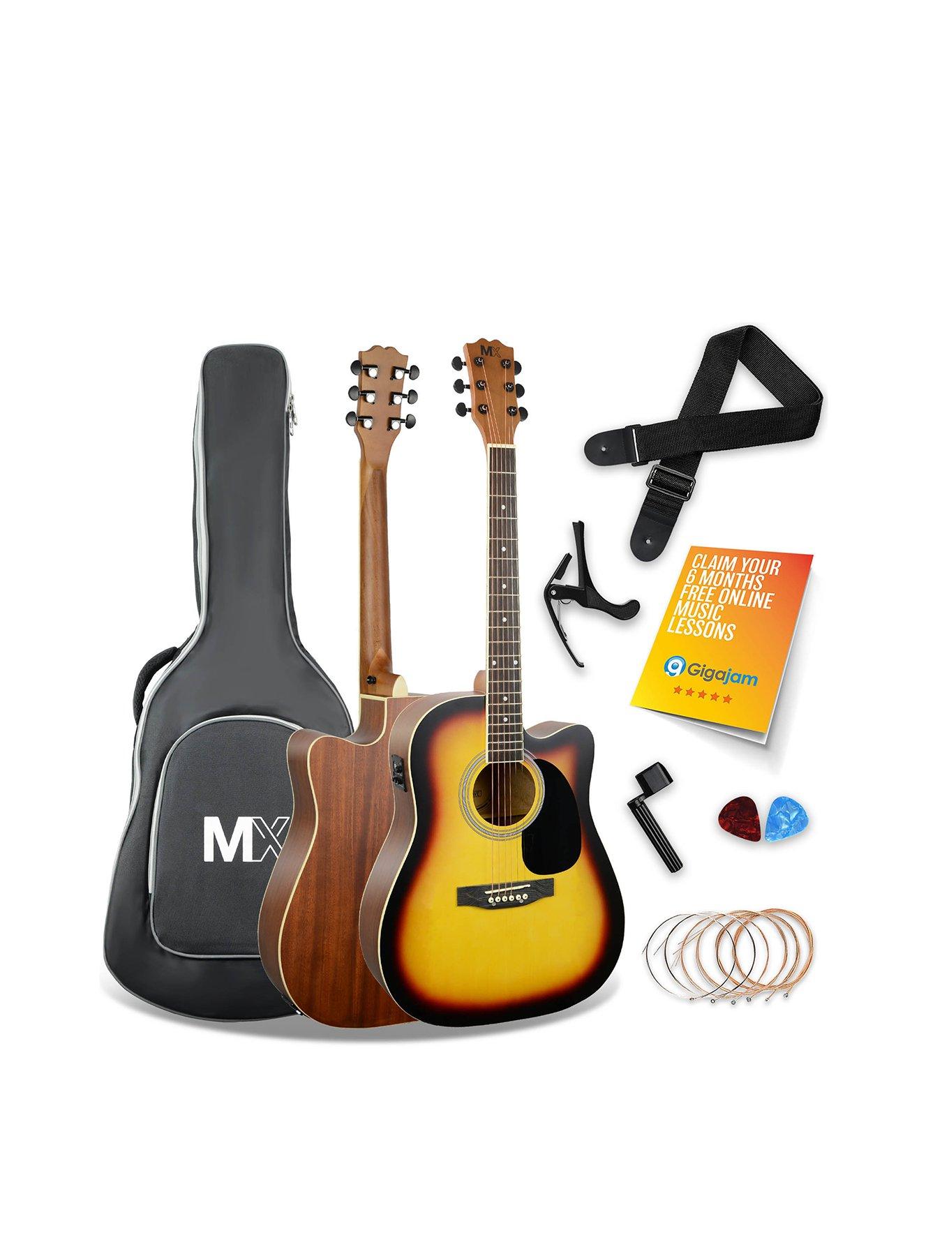 Image 1 of 7 of undefined MX Cutaway Electro Acoustic Guitar Pack - Sunburst
