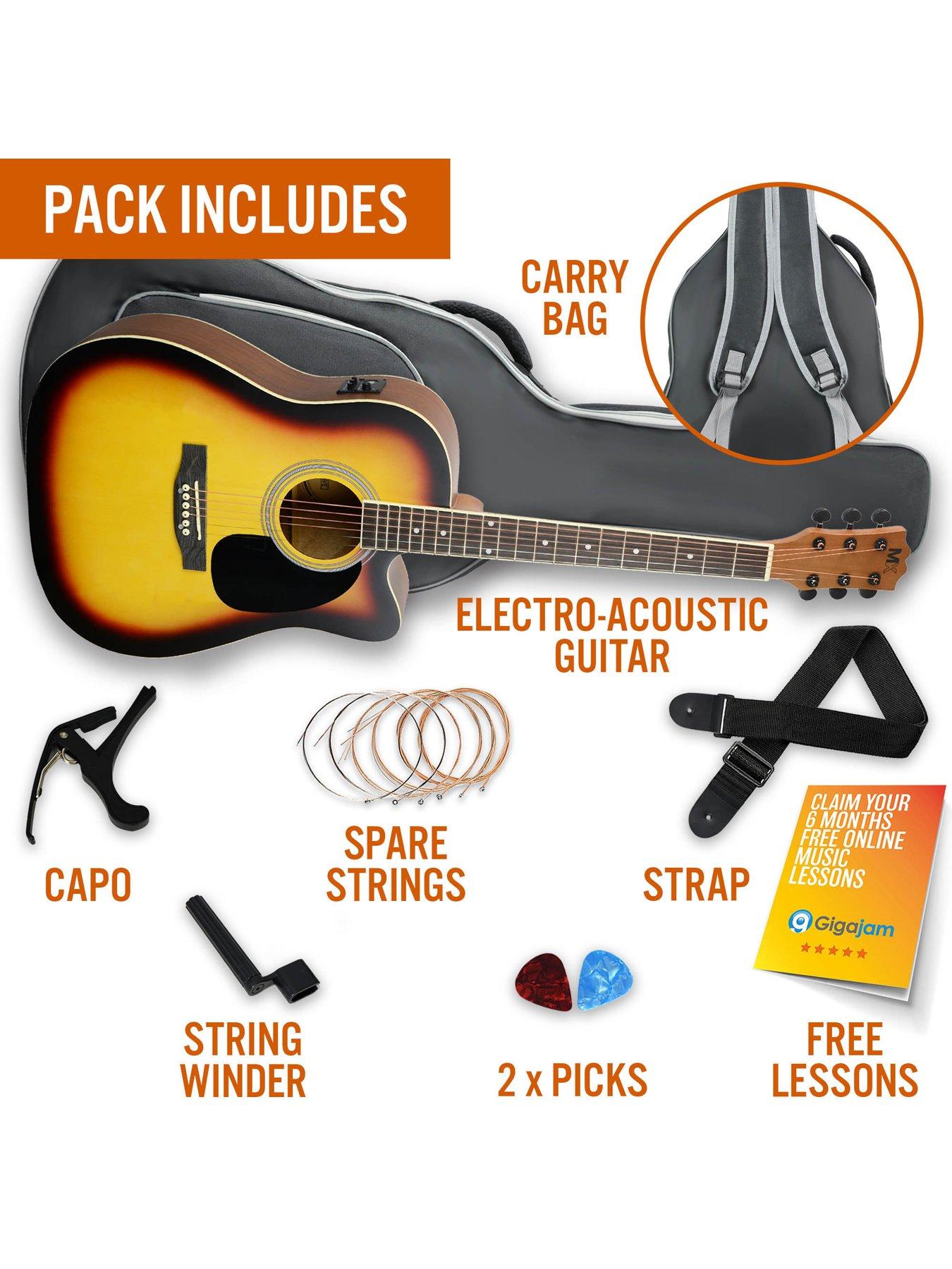 Image 3 of 7 of undefined MX Cutaway Electro Acoustic Guitar Pack - Sunburst