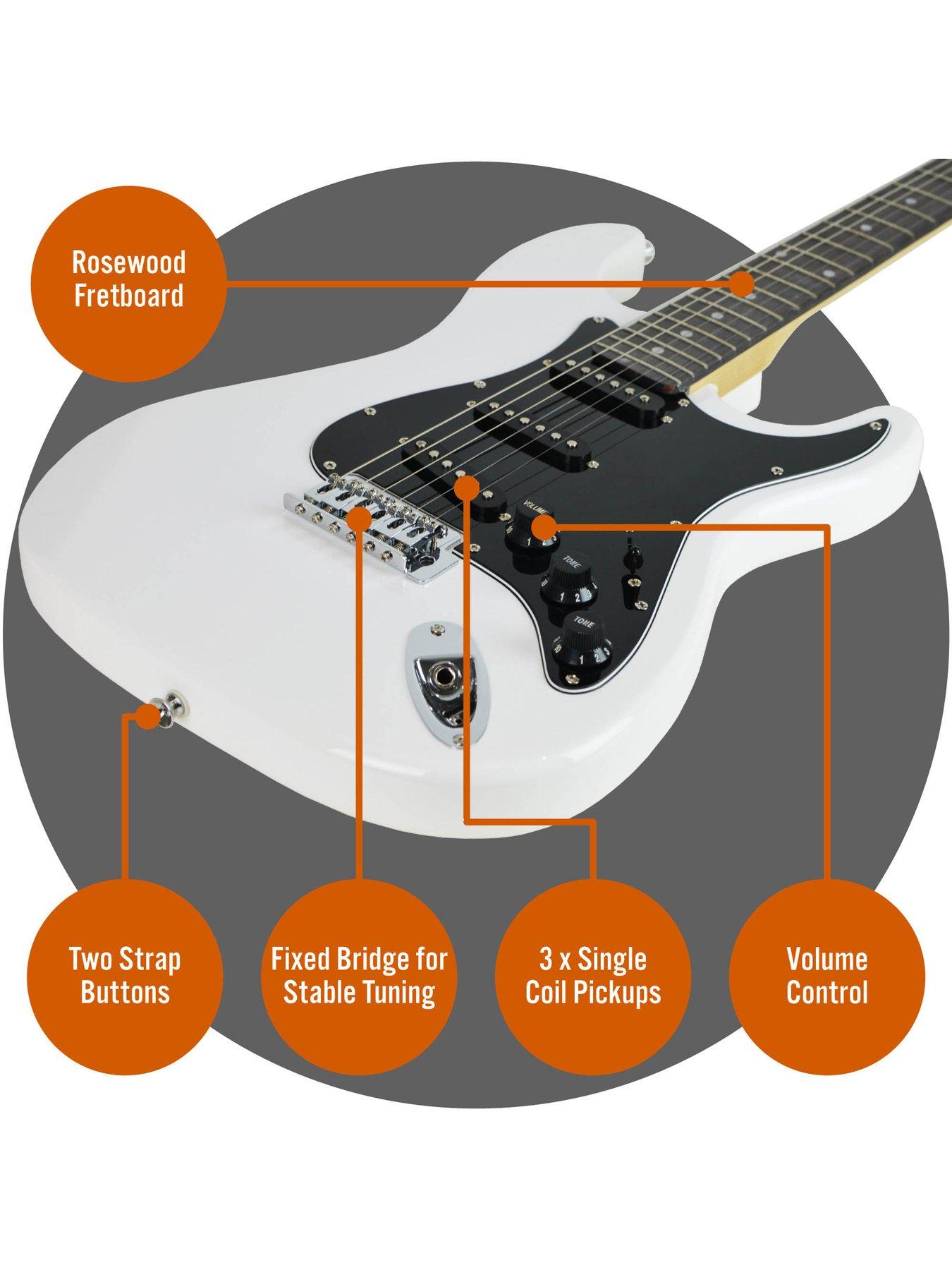 Image 4 of 6 of 3rd Avenue Full Size 4/4 Electric Guitar Ultimate Kit with Amp - 6 Months FREE Lessons - White