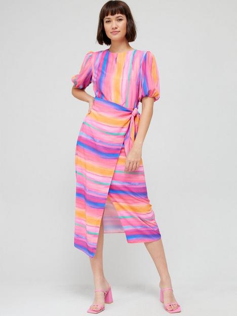 v-by-very-tie-side-printed-midi-dress-stripe