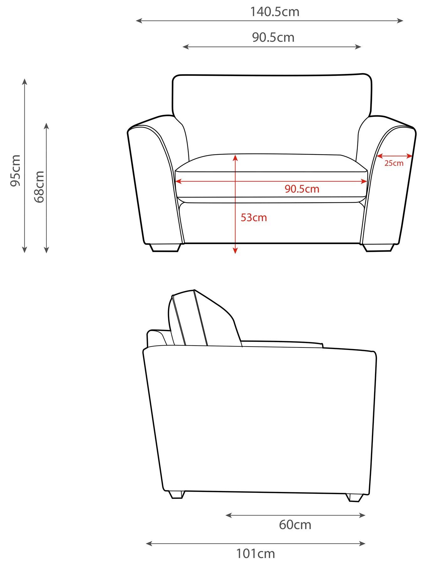 Image 5 of 5 of Very Home Jackson Fabric Snuggle Chair&nbsp;- Made to order in the UK