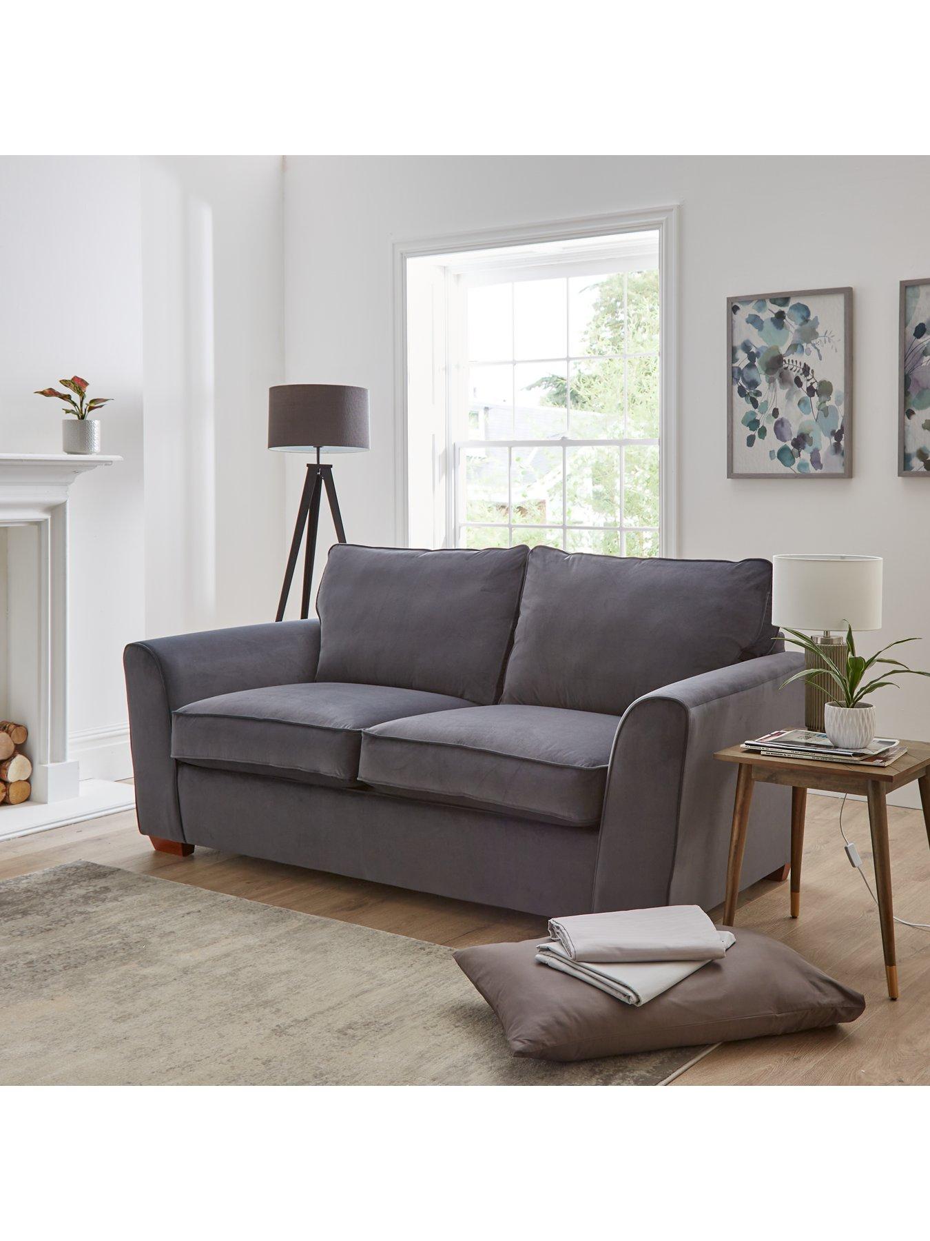 very-home-jackson-3-seater-velvet-sofa-bedfront