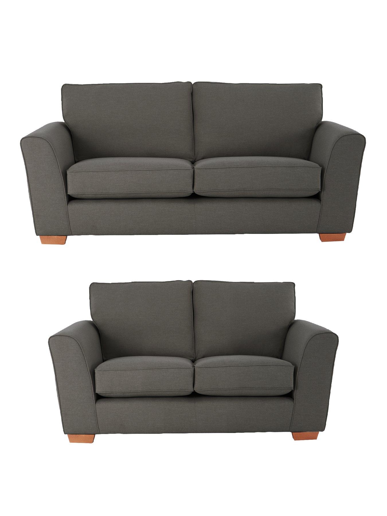 Image of Very Home Jackson 3 Seater + 2 Seater Fabric Sofa Set (Buy and SAVE!)