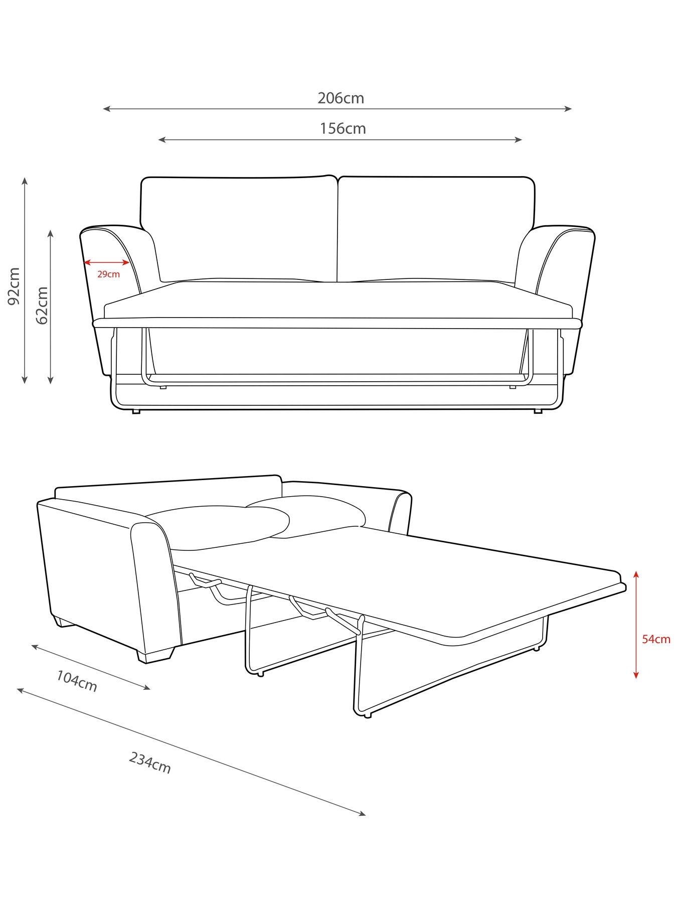 Image 5 of 5 of Very Home Jackson 3 Seater Fabric Sofa Bed&nbsp;- Made to order in the UK