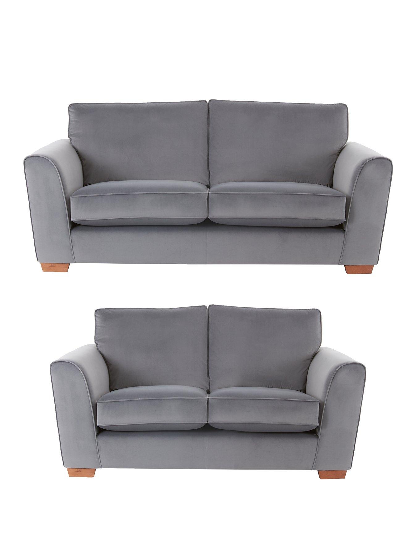 very-home-jackson-3-seater-2-seater-velvet-sofa-set-buy-and-save