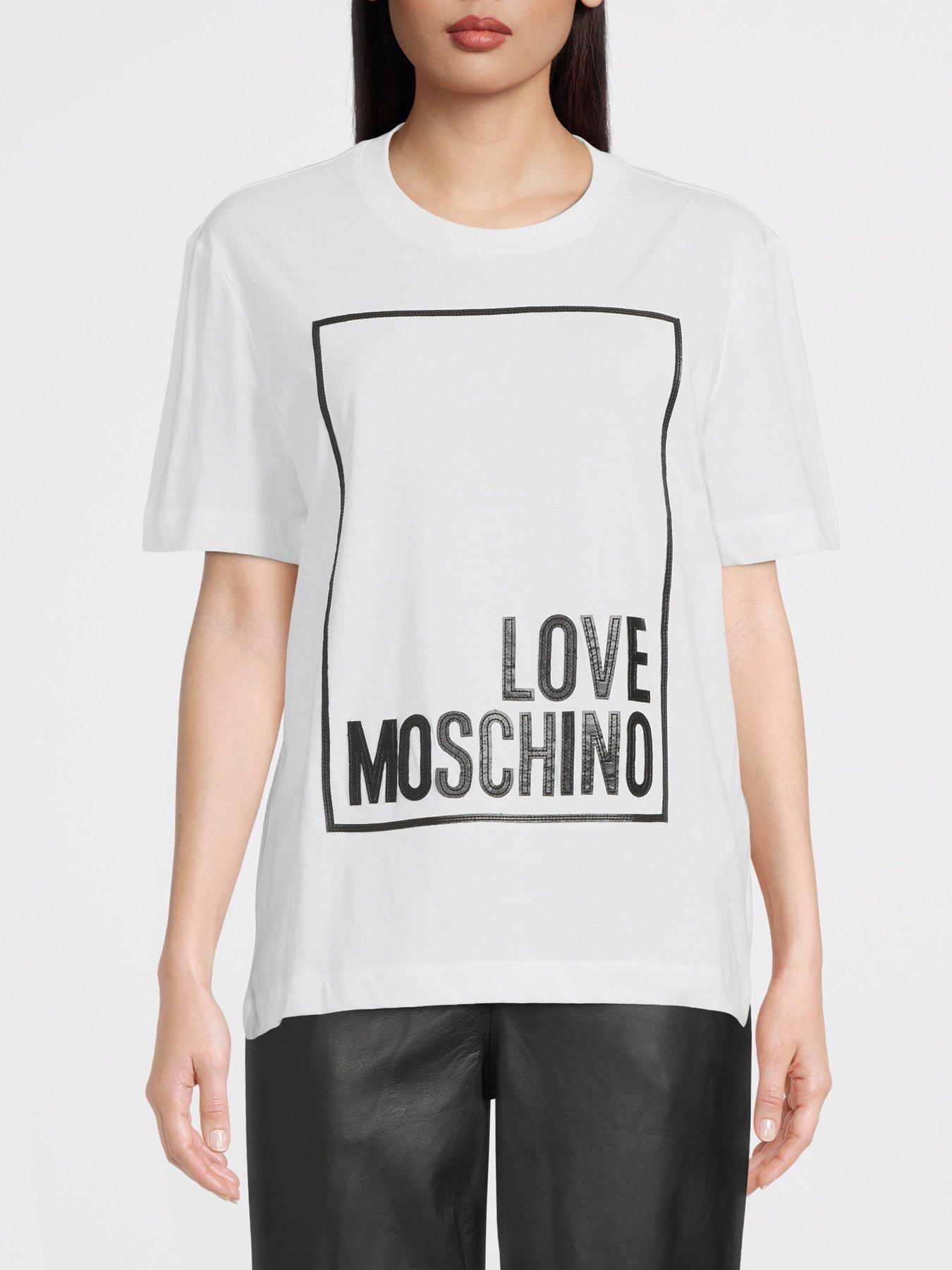 Details about   Moschino Logo T-Shirt White 