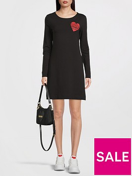 love-moschino-heart-logo-long-sleeve-t-shirt-dress-blacknbsp
