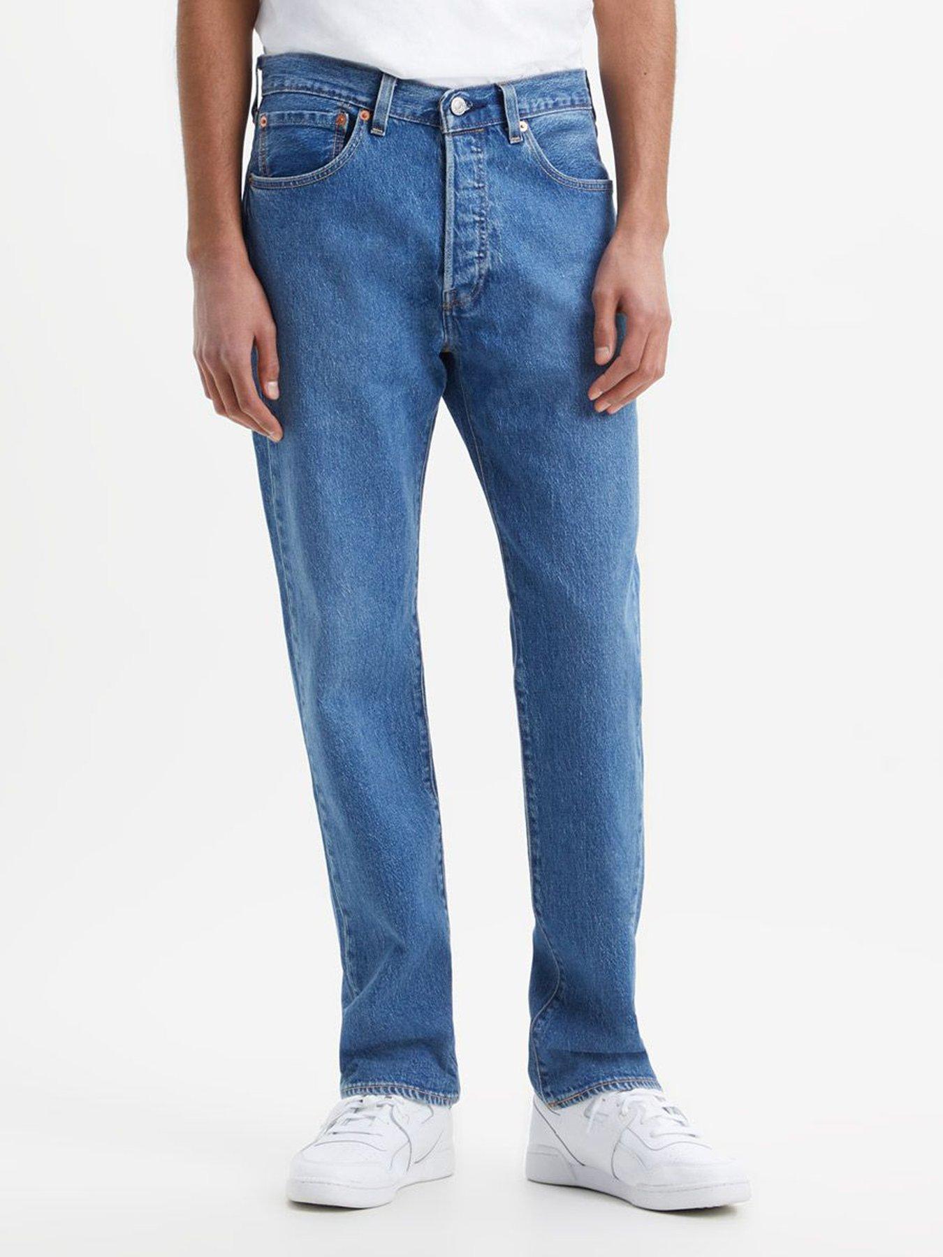 Image 1 of 7 of Levi's Levis 501&reg; Original Straight Fit Jeans - Basil Barton Springs - Blue