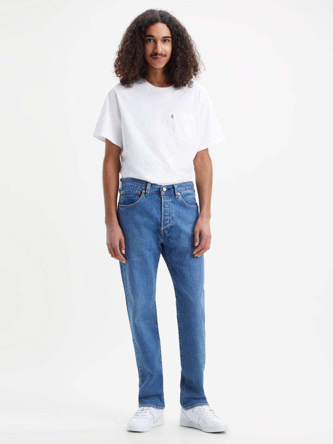 Image 3 of 7 of Levi's Levis 501&reg; Original Straight Fit Jeans - Basil Barton Springs - Blue