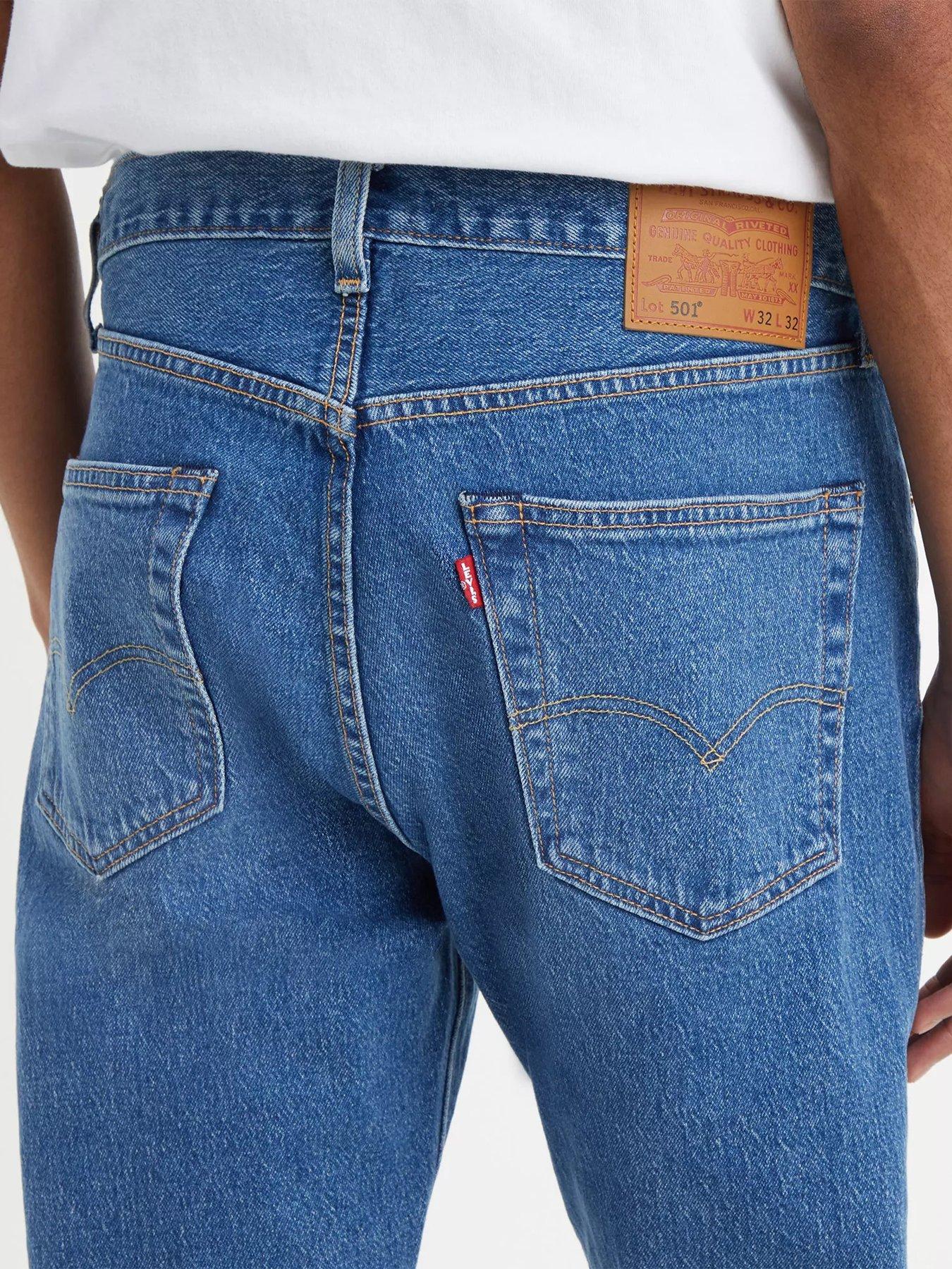 Image 6 of 7 of Levi's Levis 501&reg; Original Straight Fit Jeans - Basil Barton Springs - Blue