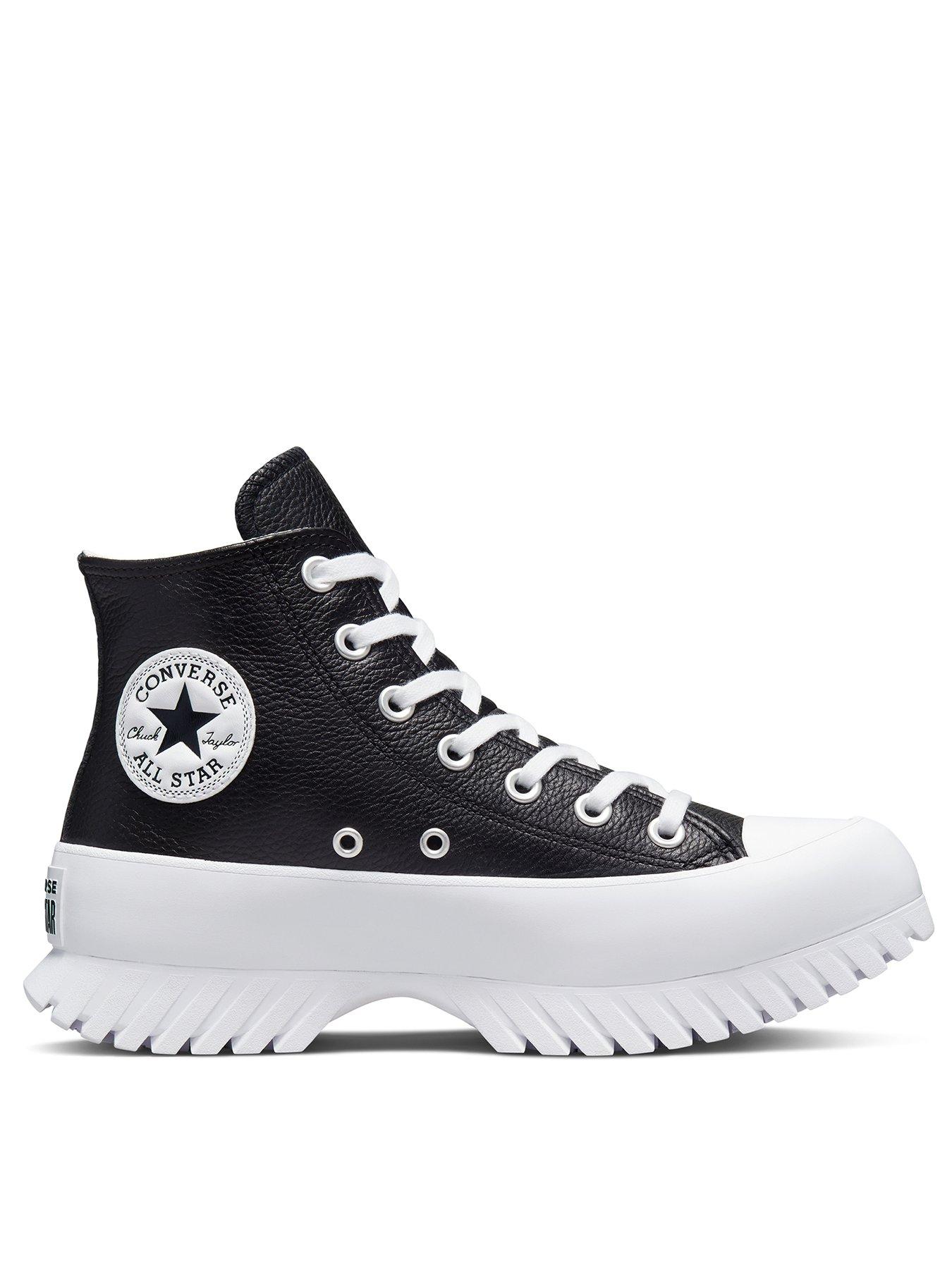 Black leather deals converse ireland