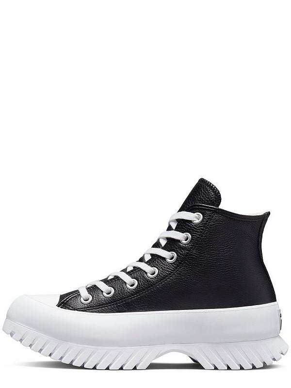 Converse Chuck Taylor All Star Lugged Leather Hi-Tops - Black/White | Very  Ireland