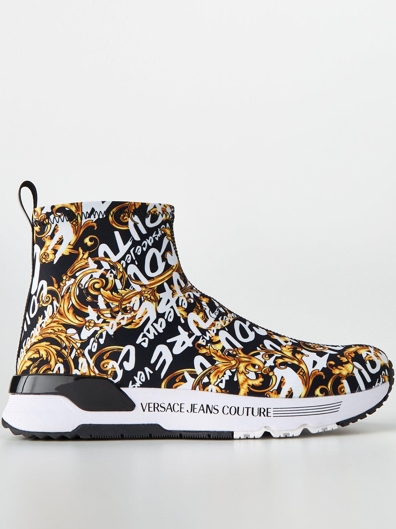 Versace Jeans Couture Logo Sock Trainers - Black | Very Ireland