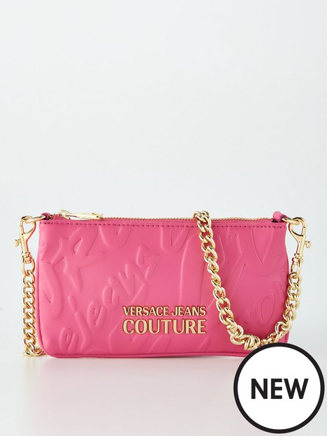 versace-jeans-couture-embossed-logo-zip-top-purse-pink