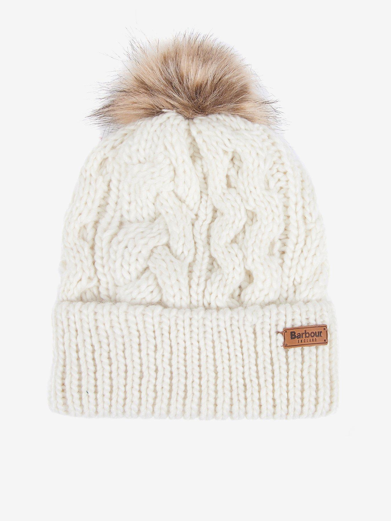 barbour-penshaw-cable-knit-pom-pom-beanie-cream