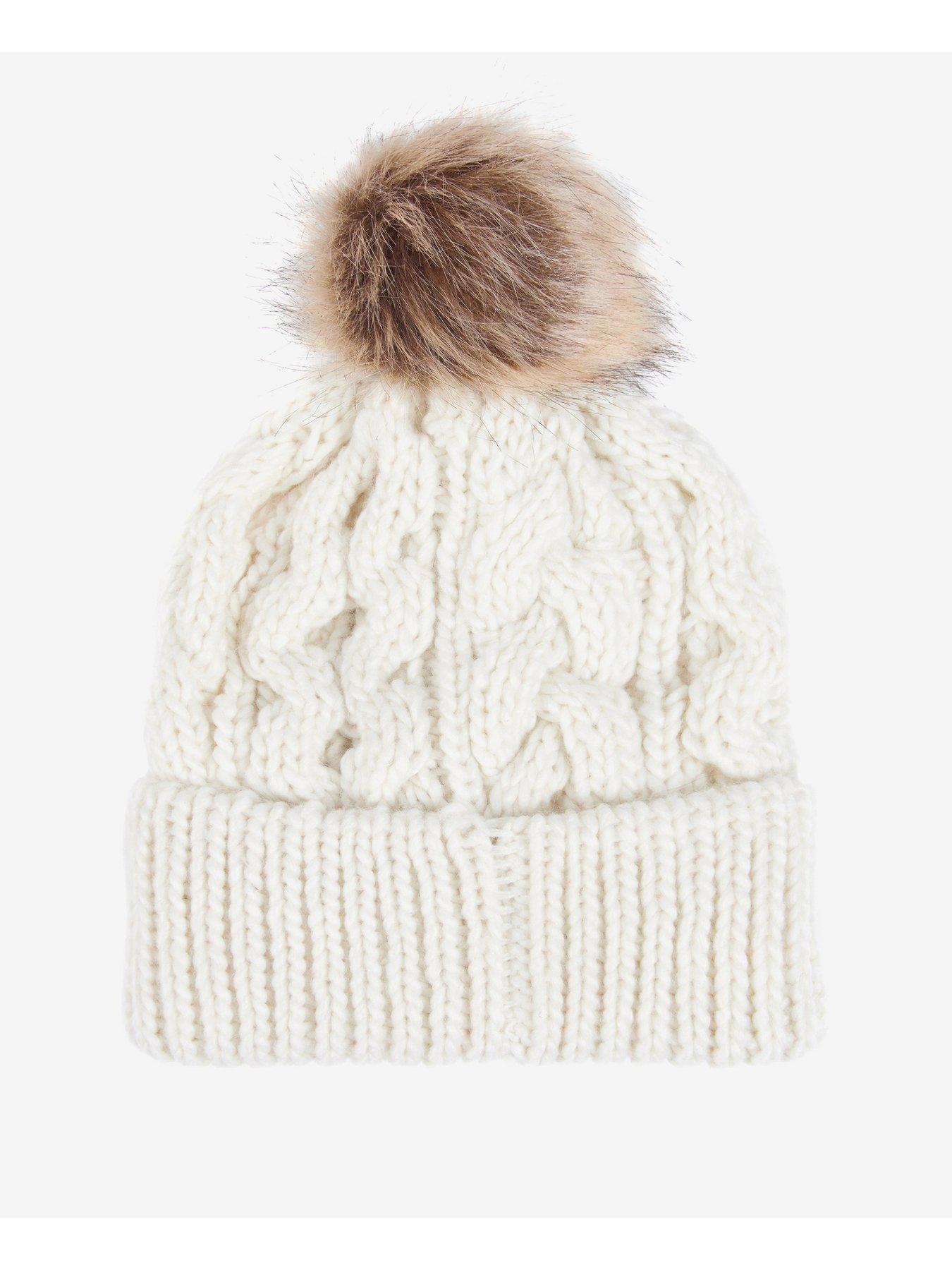 barbour-penshaw-cable-knit-pom-pom-beanie-creamback