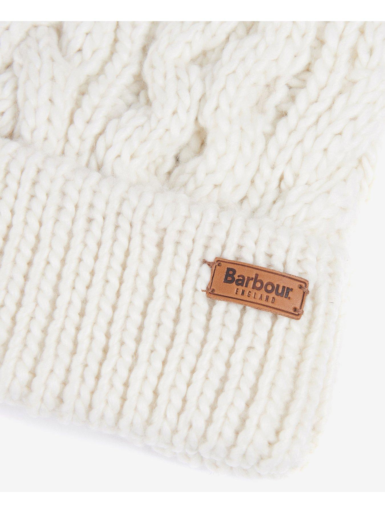 barbour-penshaw-cable-knit-pom-pom-beanie-creamoutfit