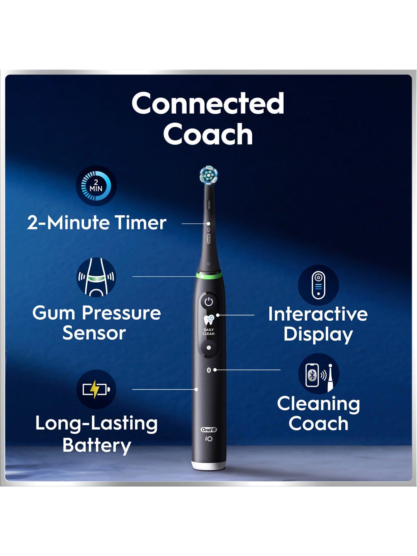 Image 4 of 7 of Oral-B iO6 Black Lava and&nbsp;Pink Sand Electric Toothbrush Duo Pack