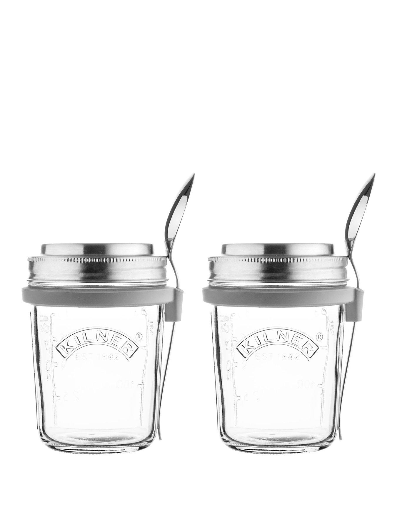 Kilner Set Of 2 Breakfast Jars in Clear