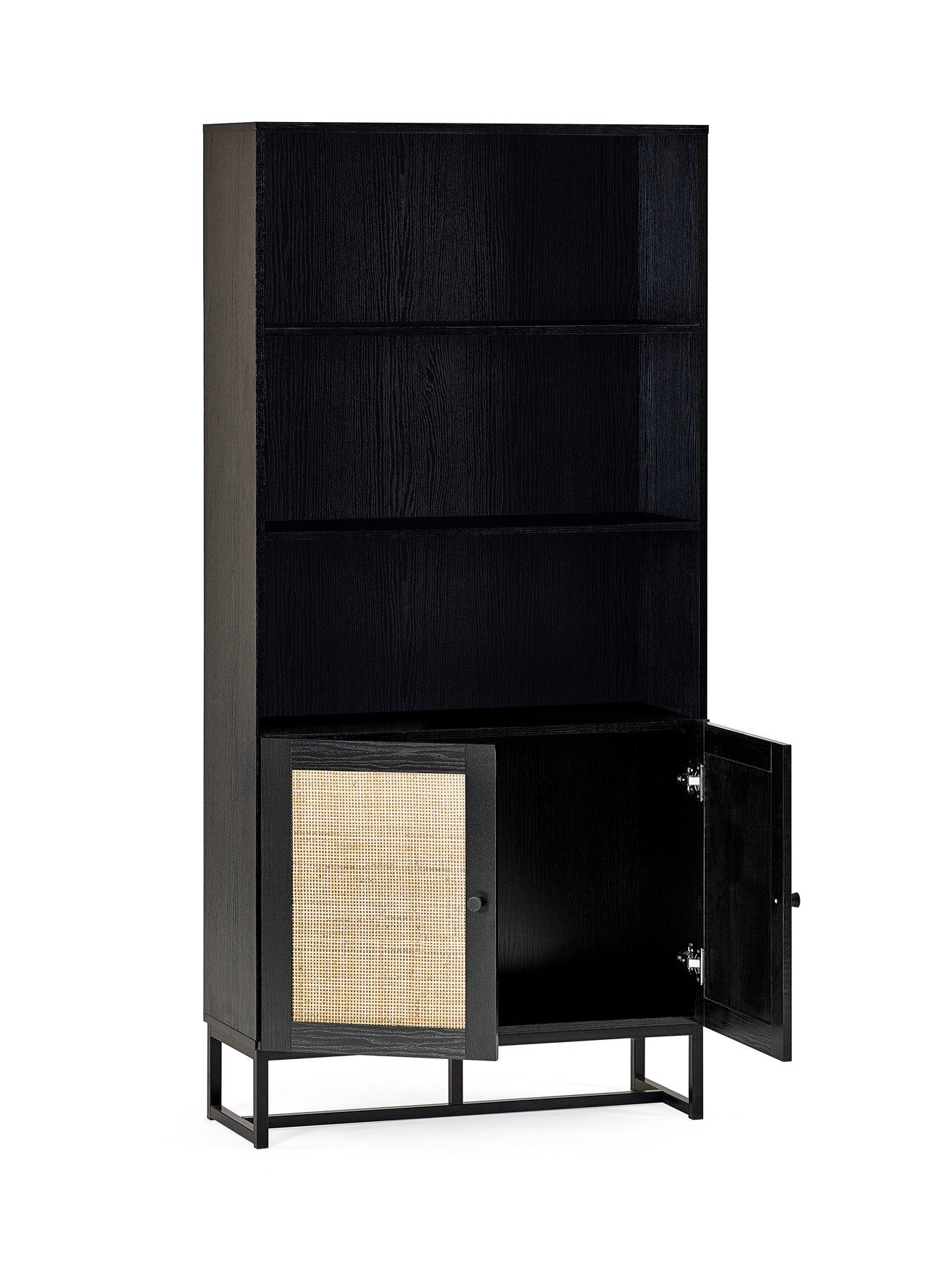 Image 4 of 4 of Julian Bowen Padstow Tall Storage Bookcase - Black