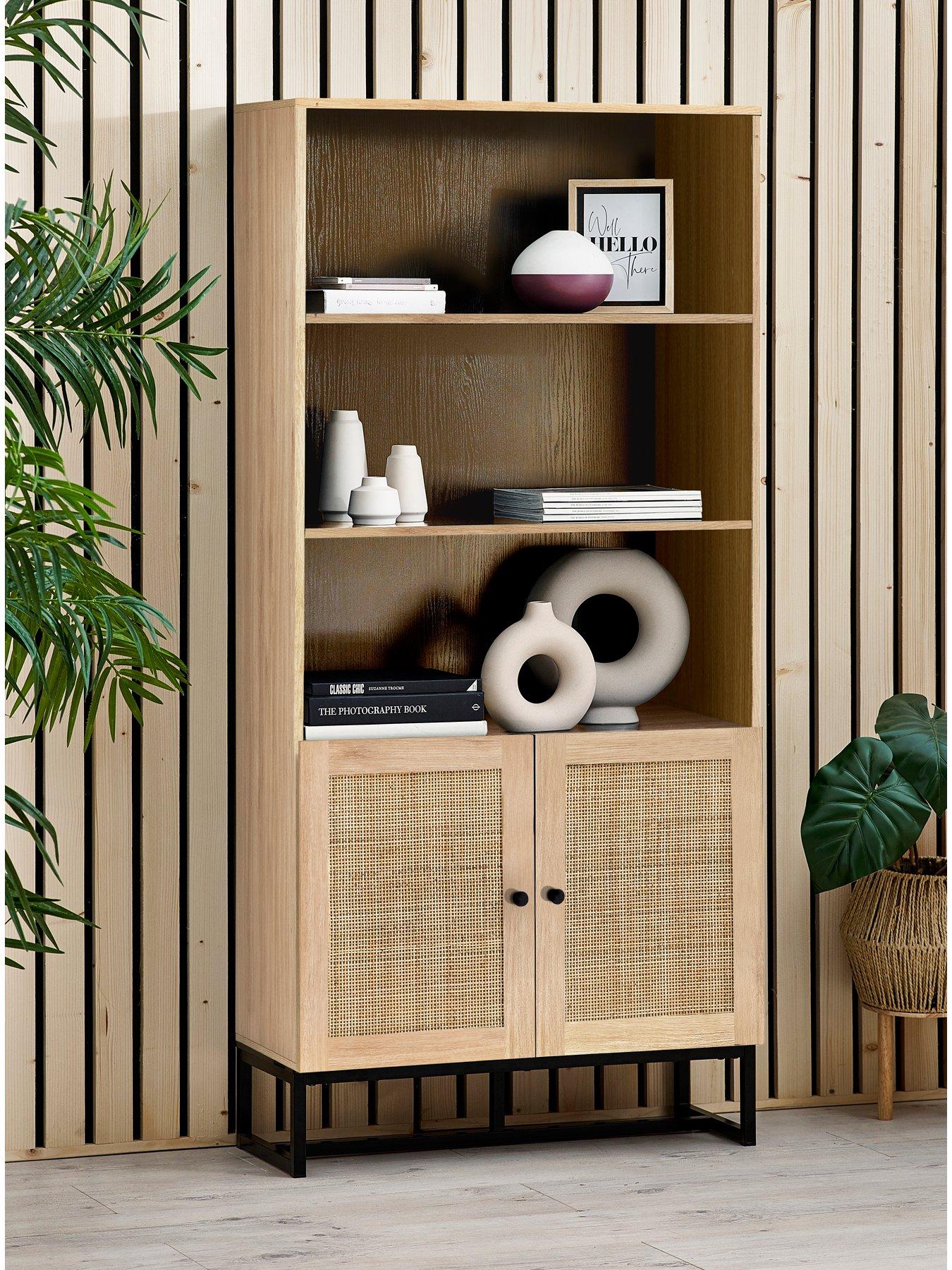 julian-bowen-padstow-tall-bookcase-oak