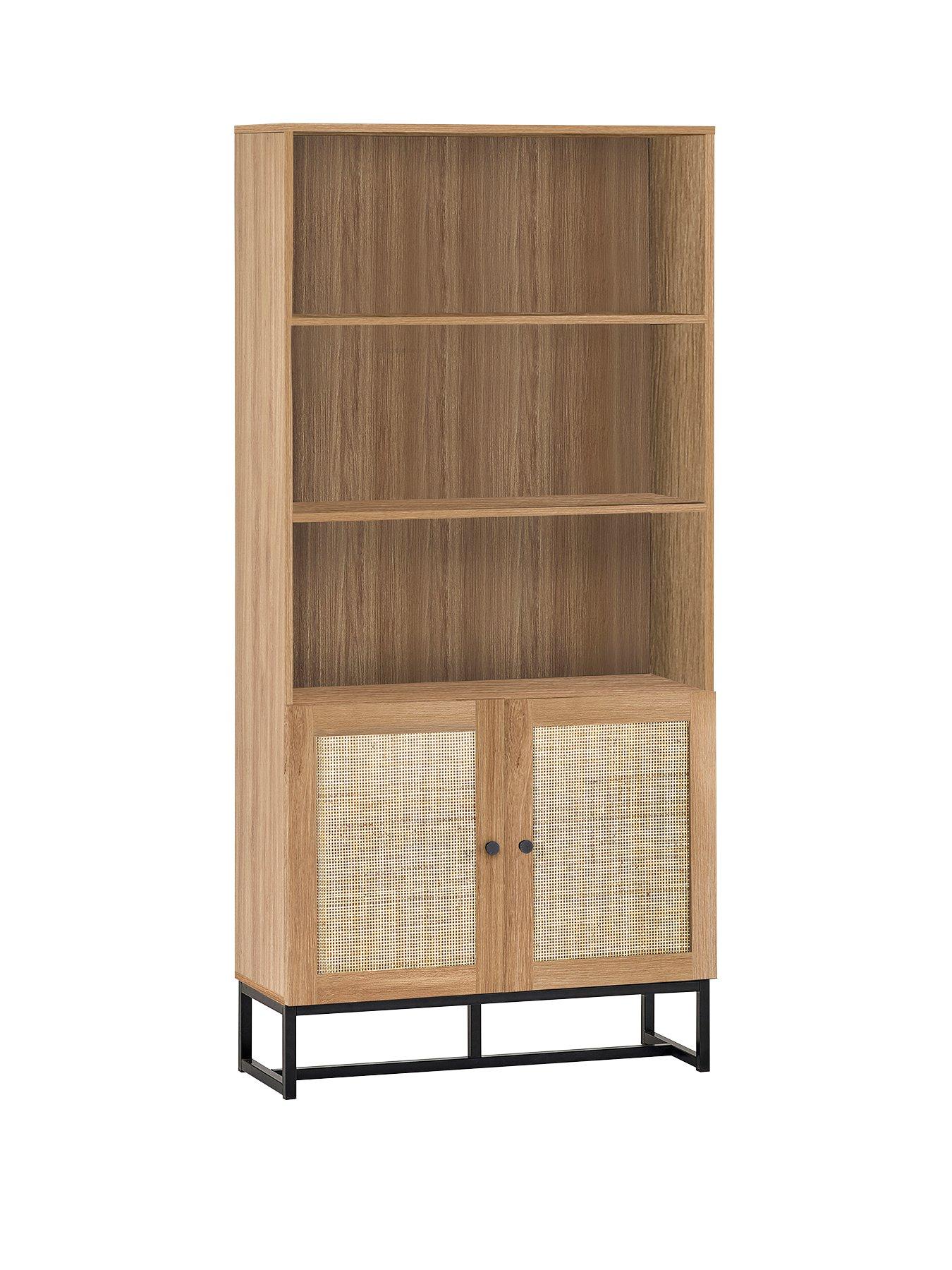 julian-bowen-padstow-tall-bookcase-oakback