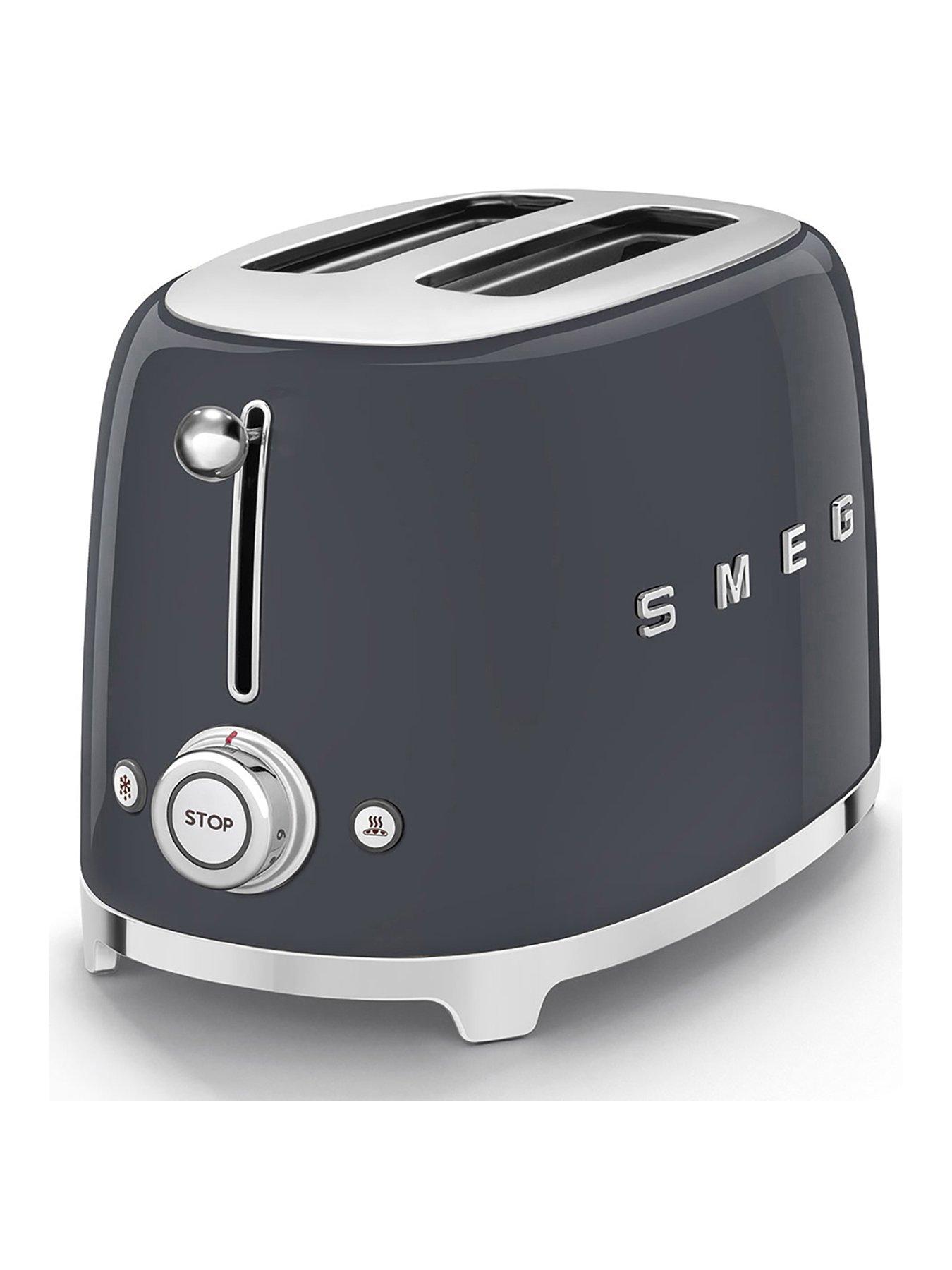 Image 1 of 6 of Smeg TSF01 Retro Style 2 Slice Toaster, 950W - Slate Grey
