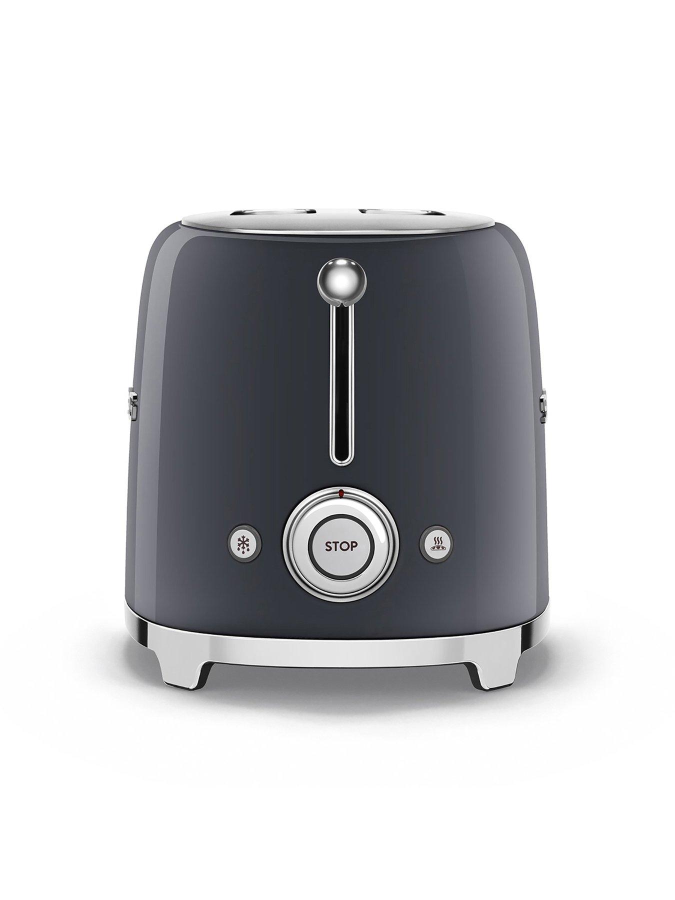 Image 3 of 6 of Smeg TSF01 Retro Style 2 Slice Toaster, 950W - Slate Grey