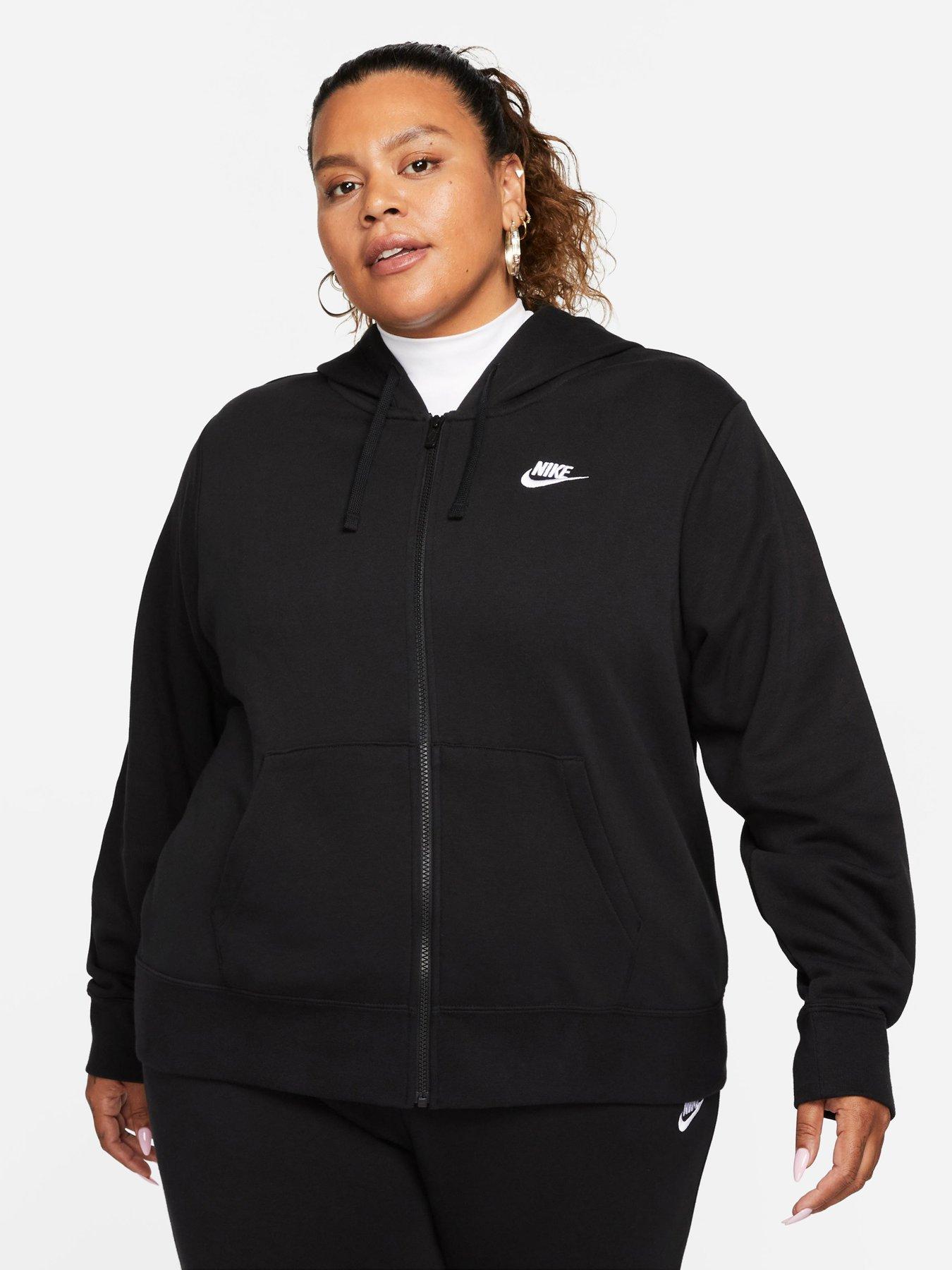 Curve Club Fleece Zip Through Hoodie Black