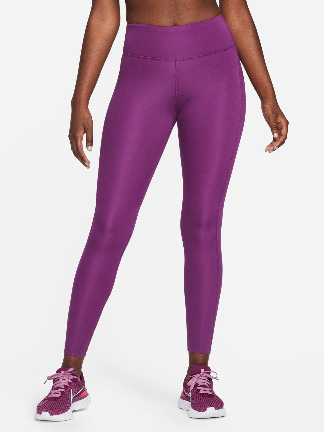 NIKE Womens Air Logo High Rise Leggings Very Berry Pink Size Small - for  sale online
