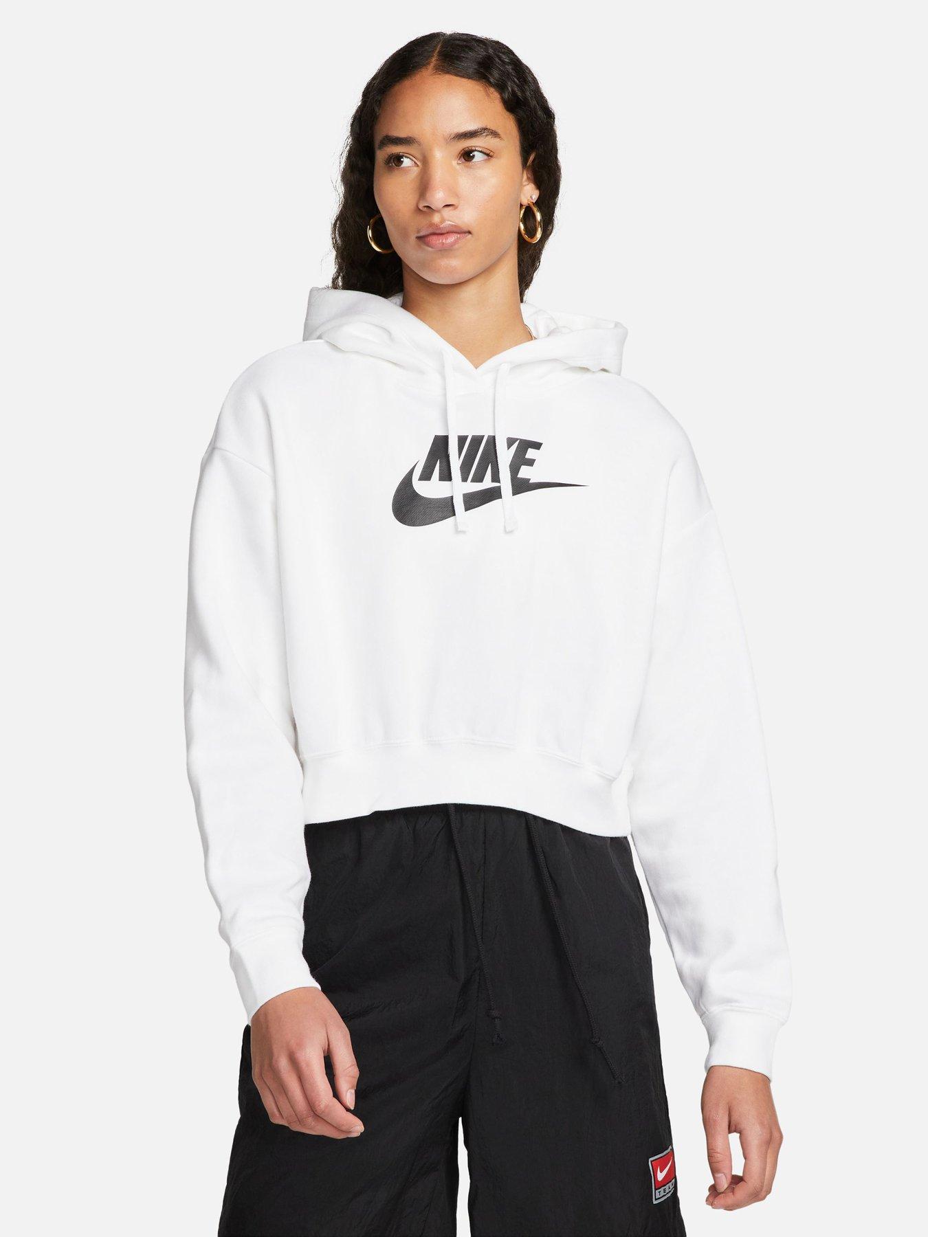 Nike NSW Club Fleece Overhead Hoodie - Black/White