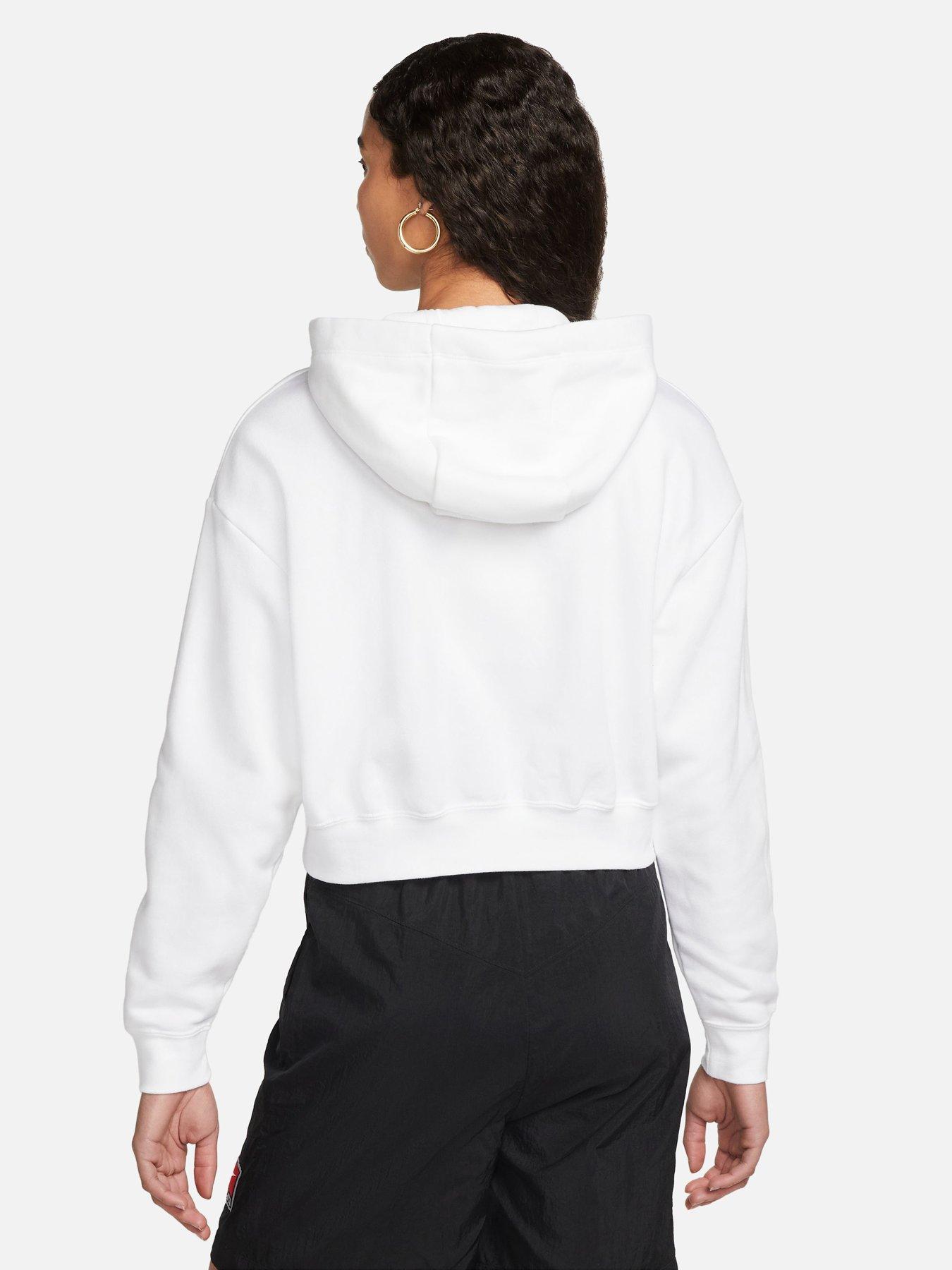 Nike Sportswear Club Fleece Overhead Hoodie - White/Black