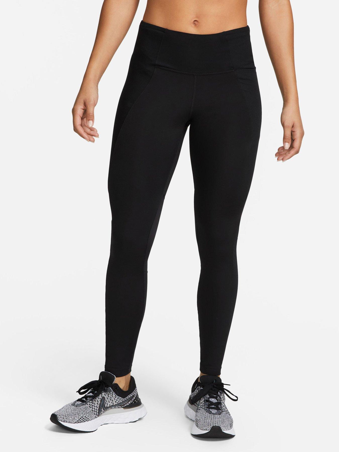 Nike Leggings Black Womens Size SMALL 4-6 Straight Leg Low Rise Active Gym  Train