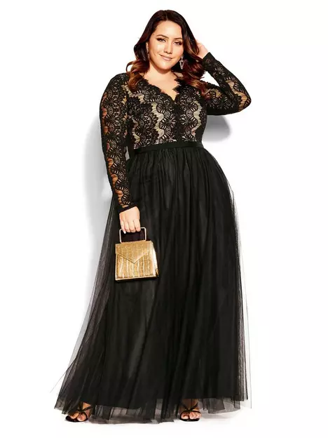 prod1091607701: City Chic Rare Beauty Maxi Dress - Black
