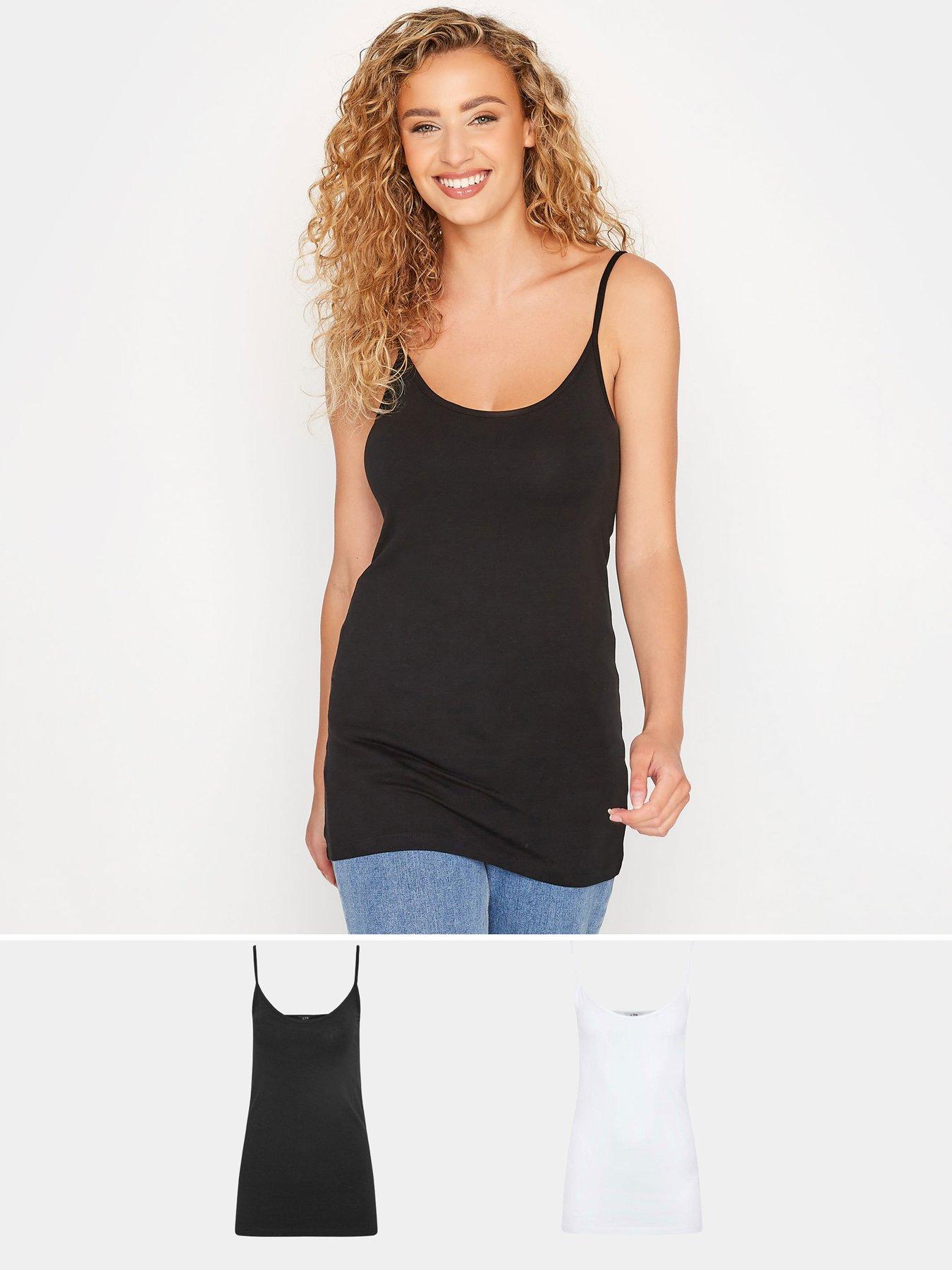 Long Tall Sally Long Tall Sally 2 Pack Cami Black  &  White