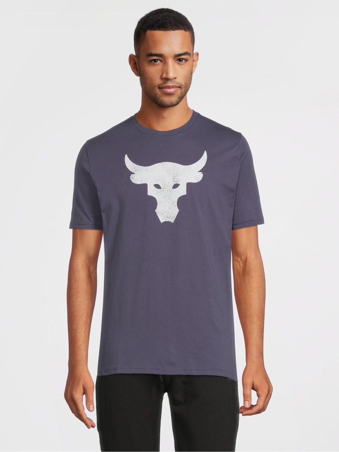 Fascinar lunes sin cable UNDER ARMOUR Training Project Rock Brahma Bull T-Shirt - Steel | Very  Ireland
