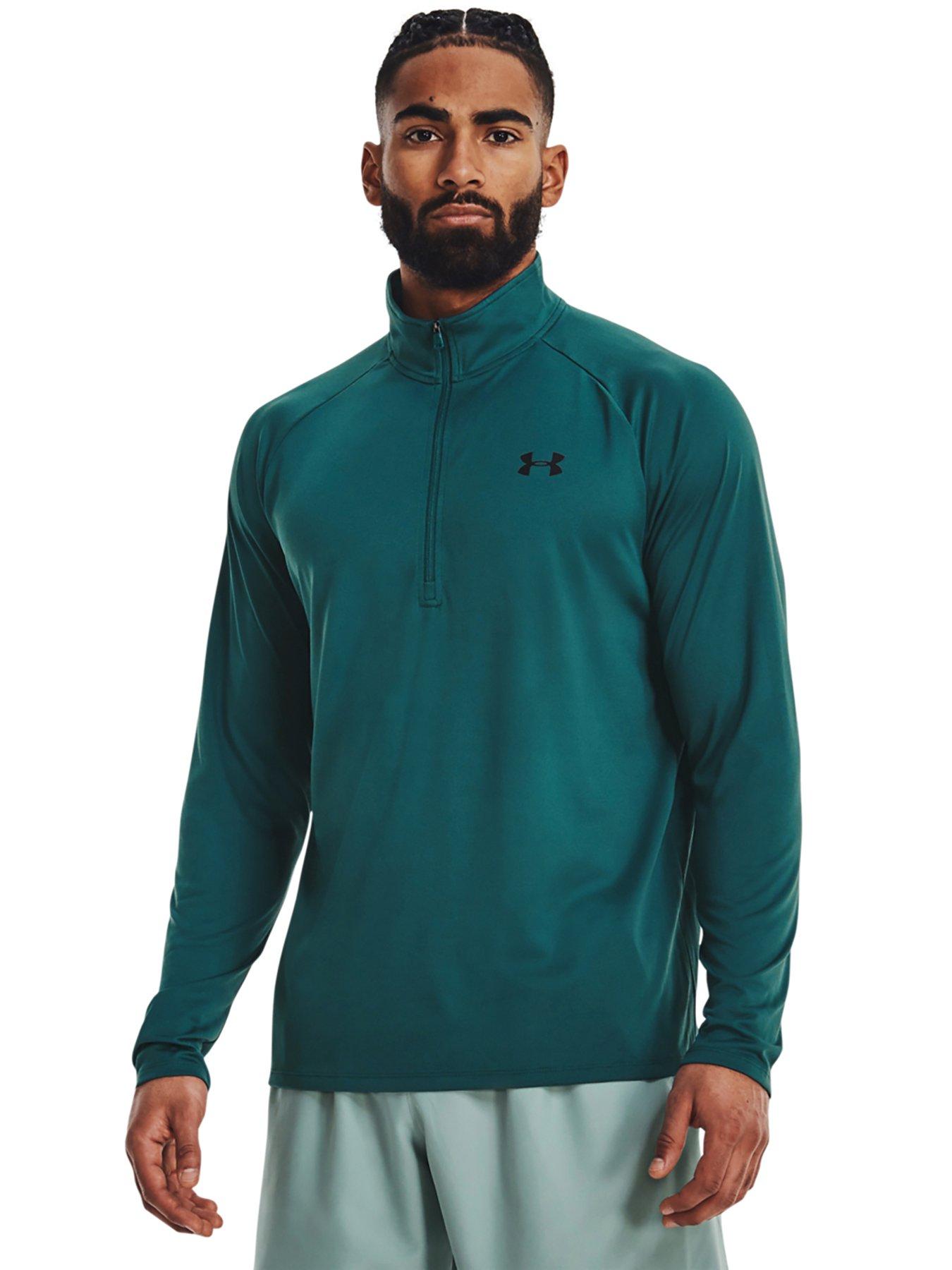 columbia engineered half zip top in bluebell