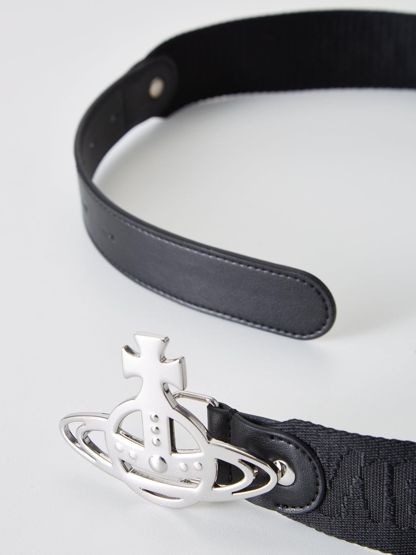 vivienne-westwood-mens-orb-webbing-belt-blackstillFront