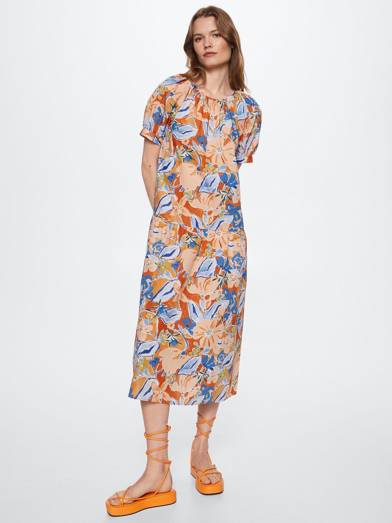 Midi printed dress outlet mango