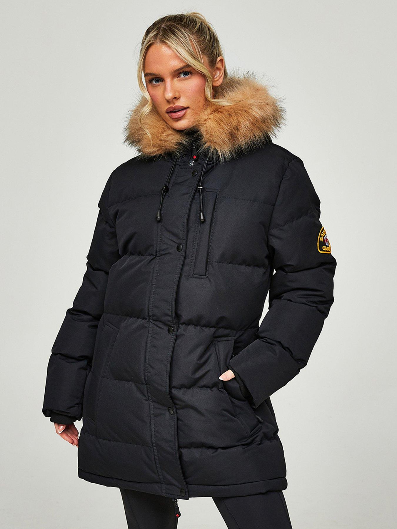 Zavetti Canada Goshawa Padded Parka Jacket - Black