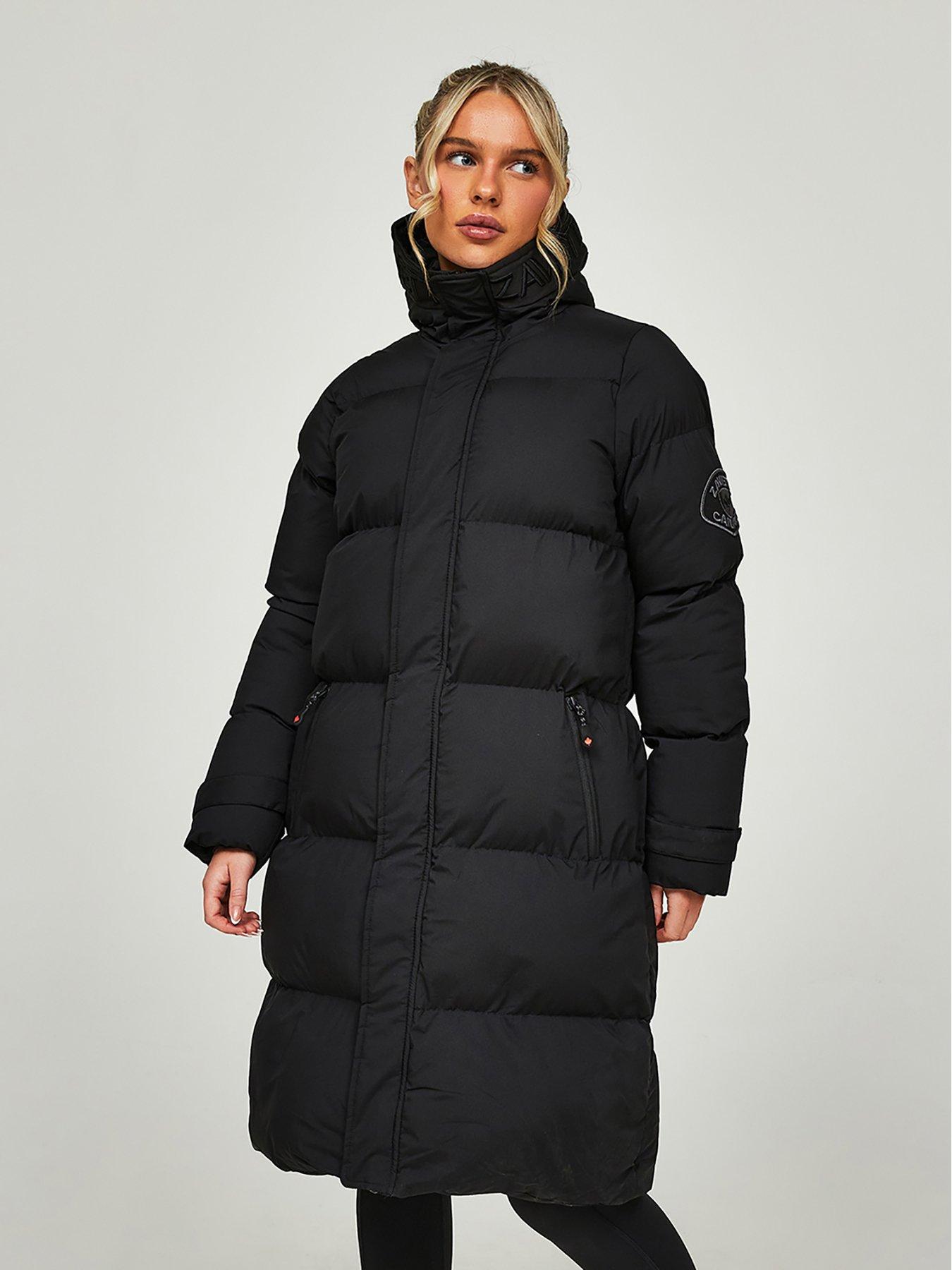 Zavetti Canada Alora Longline Padded Jacket - Black