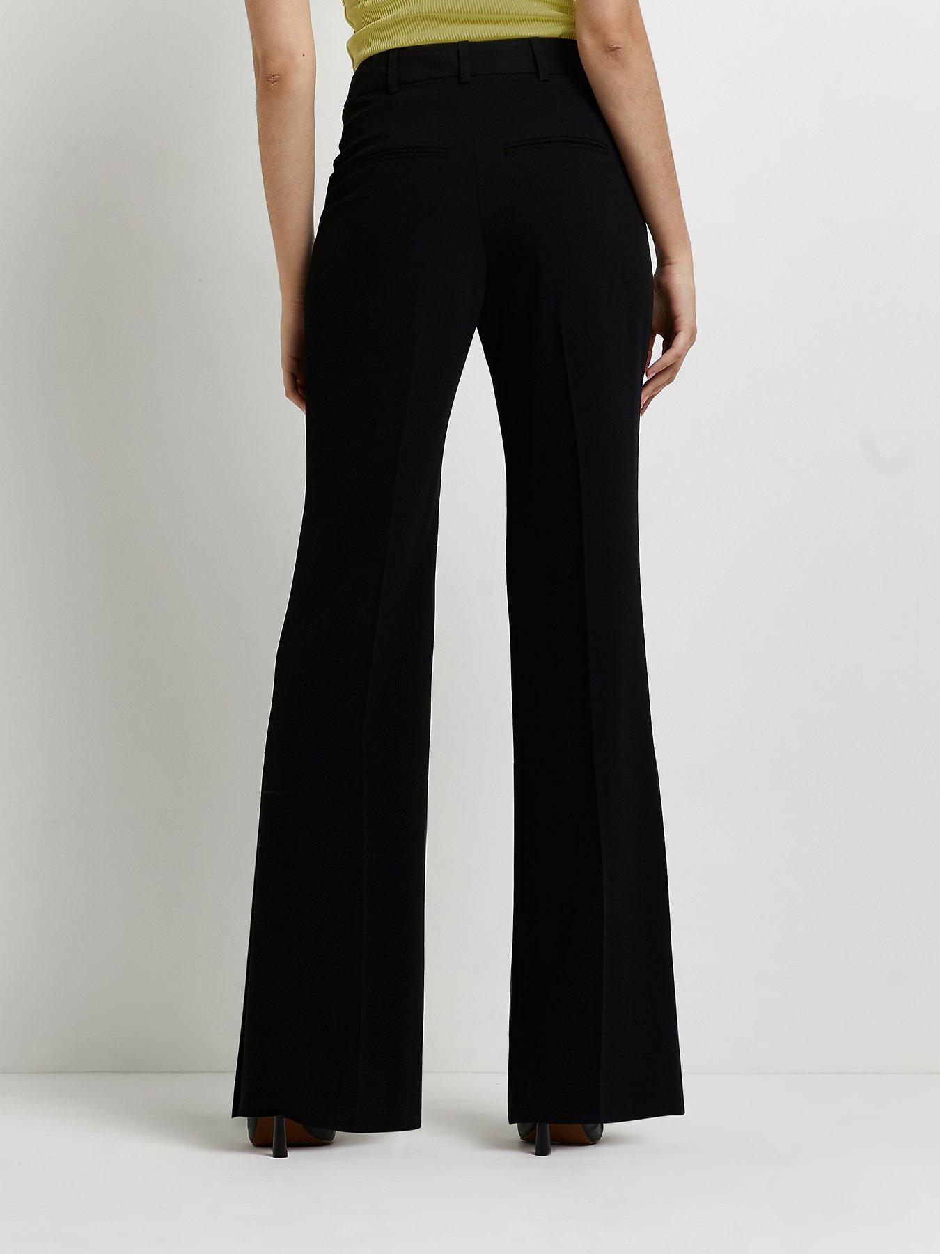 River island hot sale black flared trousers